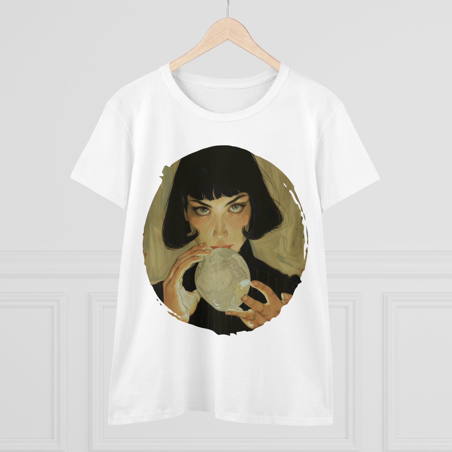 Crystal Ball - Mysticism - Women's Midweight Cotton Tee