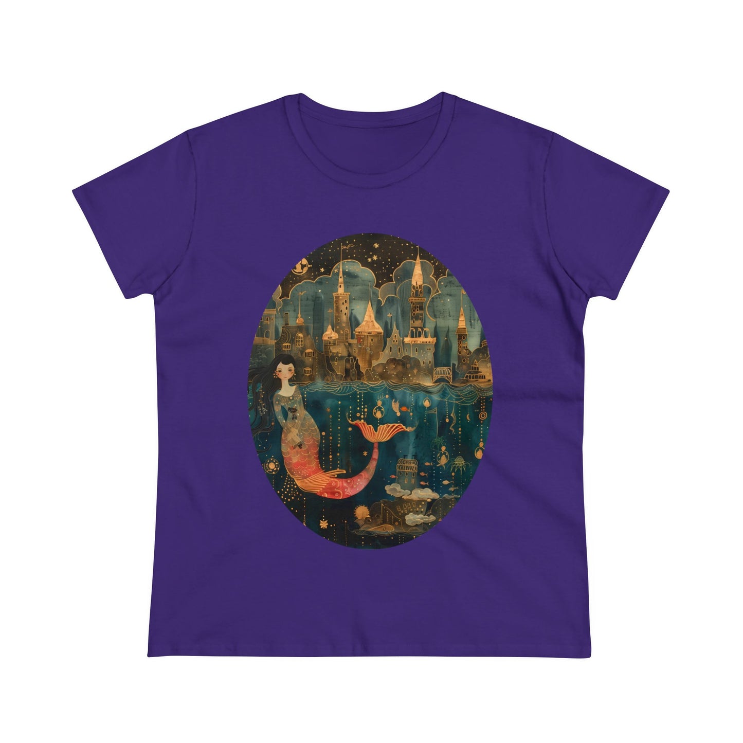 Mermaid - Fantasy - Women's Midweight Cotton Tee