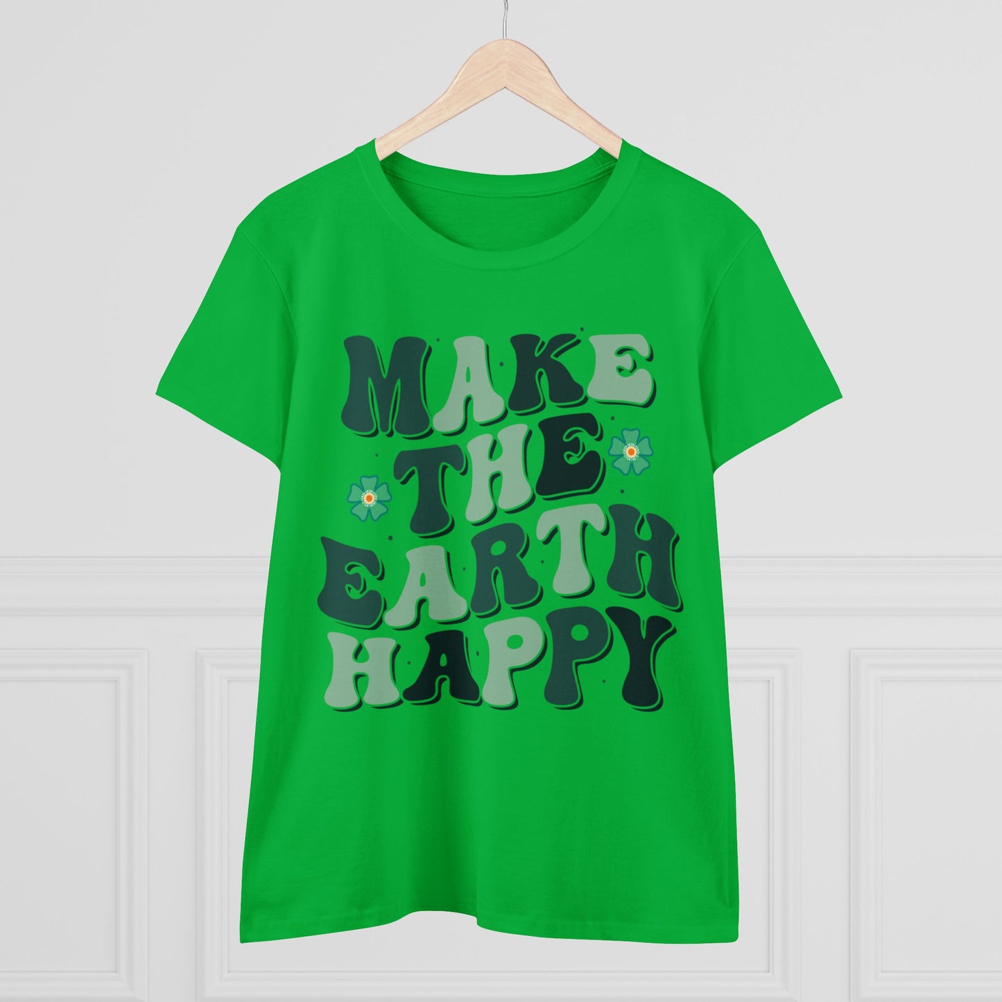 Make the Earth Happy - Gardening - Women's Midweight Cotton Tee