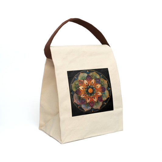 Mandala - Canvas Lunch Bag With Strap