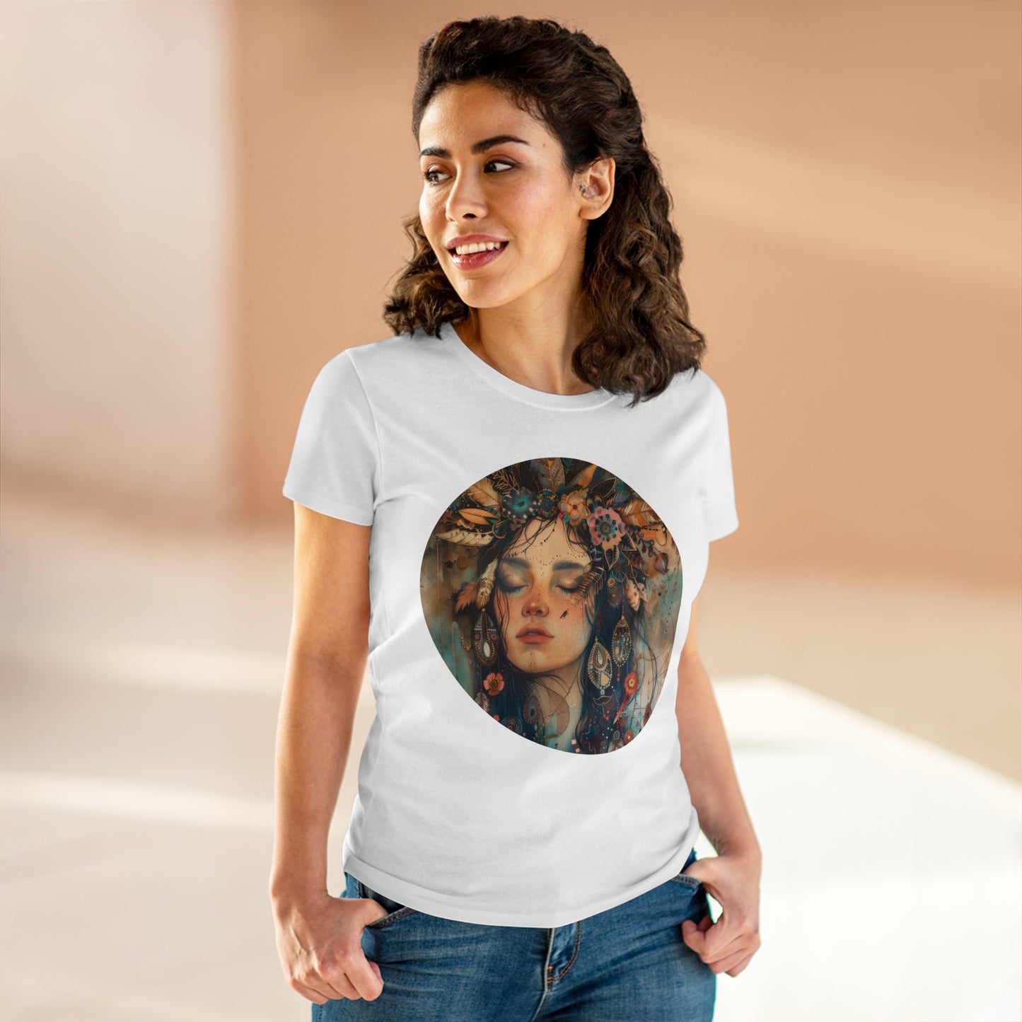 EW - Flowers - Women's Midweight Cotton Tee