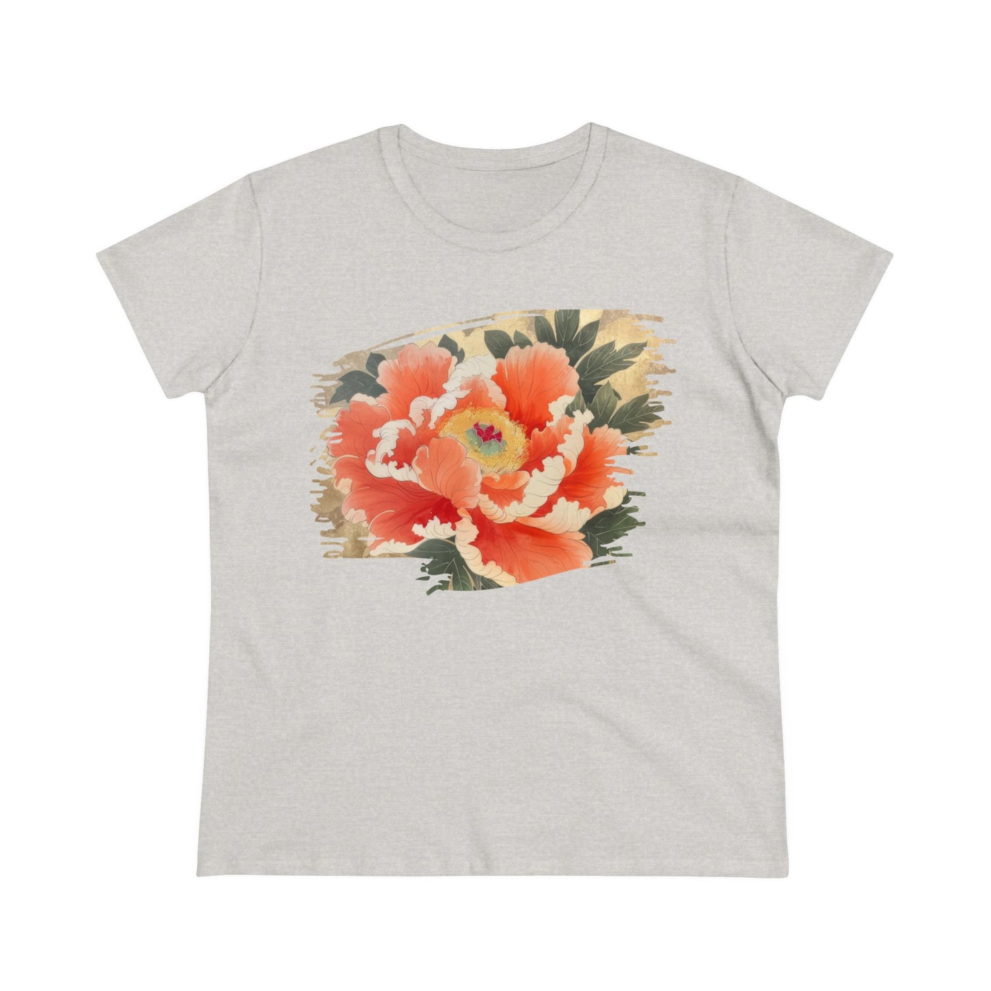 Peony - Flower - Women's Midweight Cotton Tee