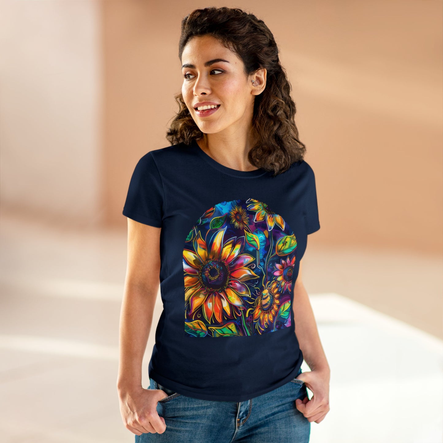 Sunflowers - Women's Midweight Cotton Tee