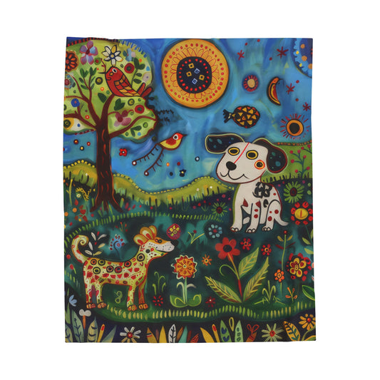 Doggies - Velveteen Plush Blanket