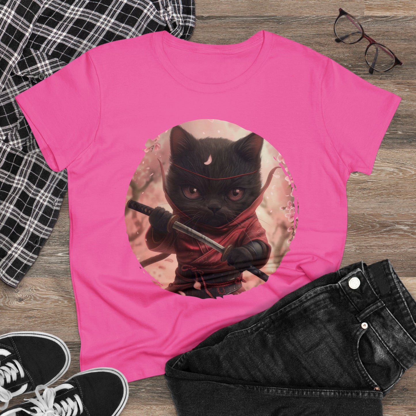 Ninja Kitty - Women's Midweight Cotton Tee