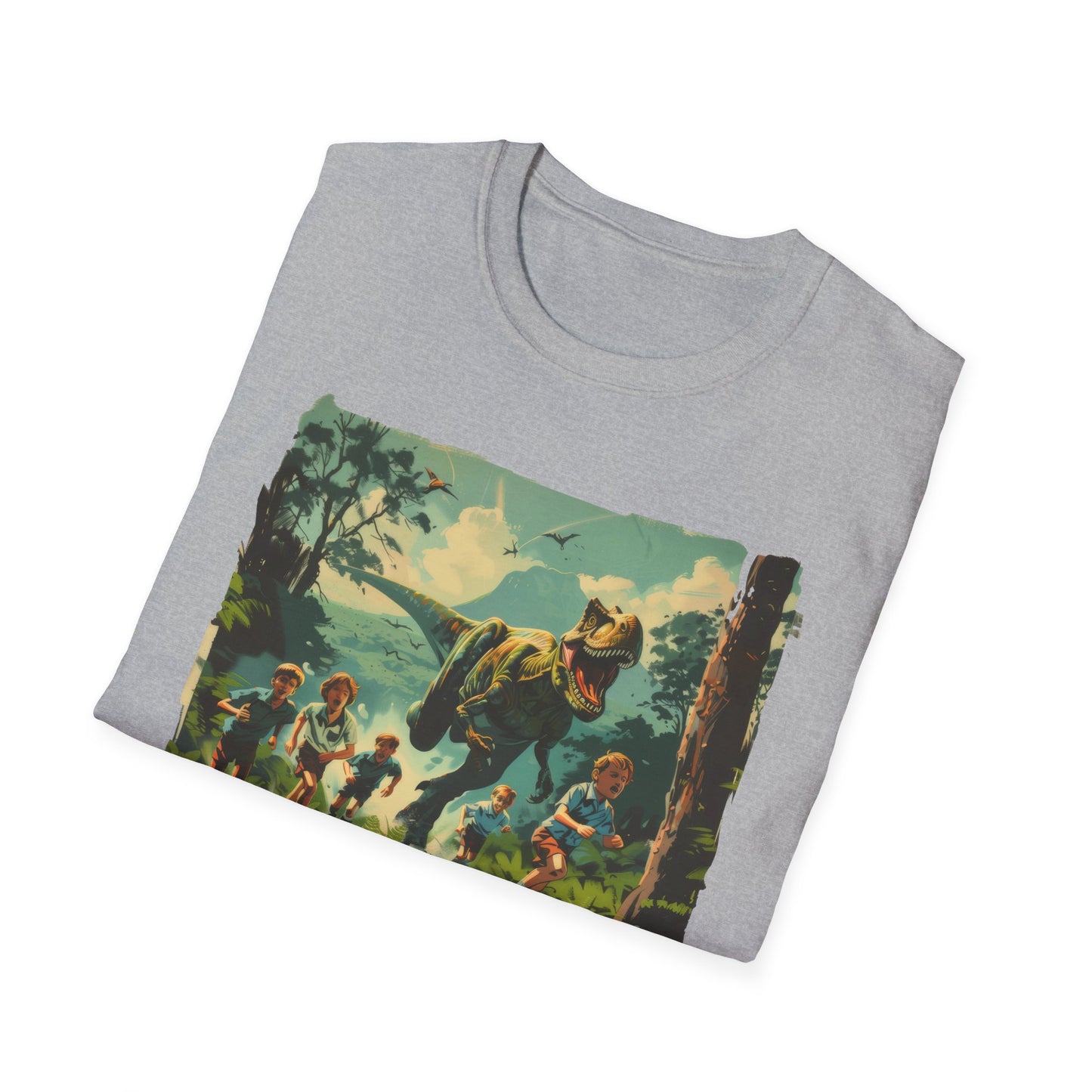 Dinosaur Chase - Unisex Softstyle T-Shirt