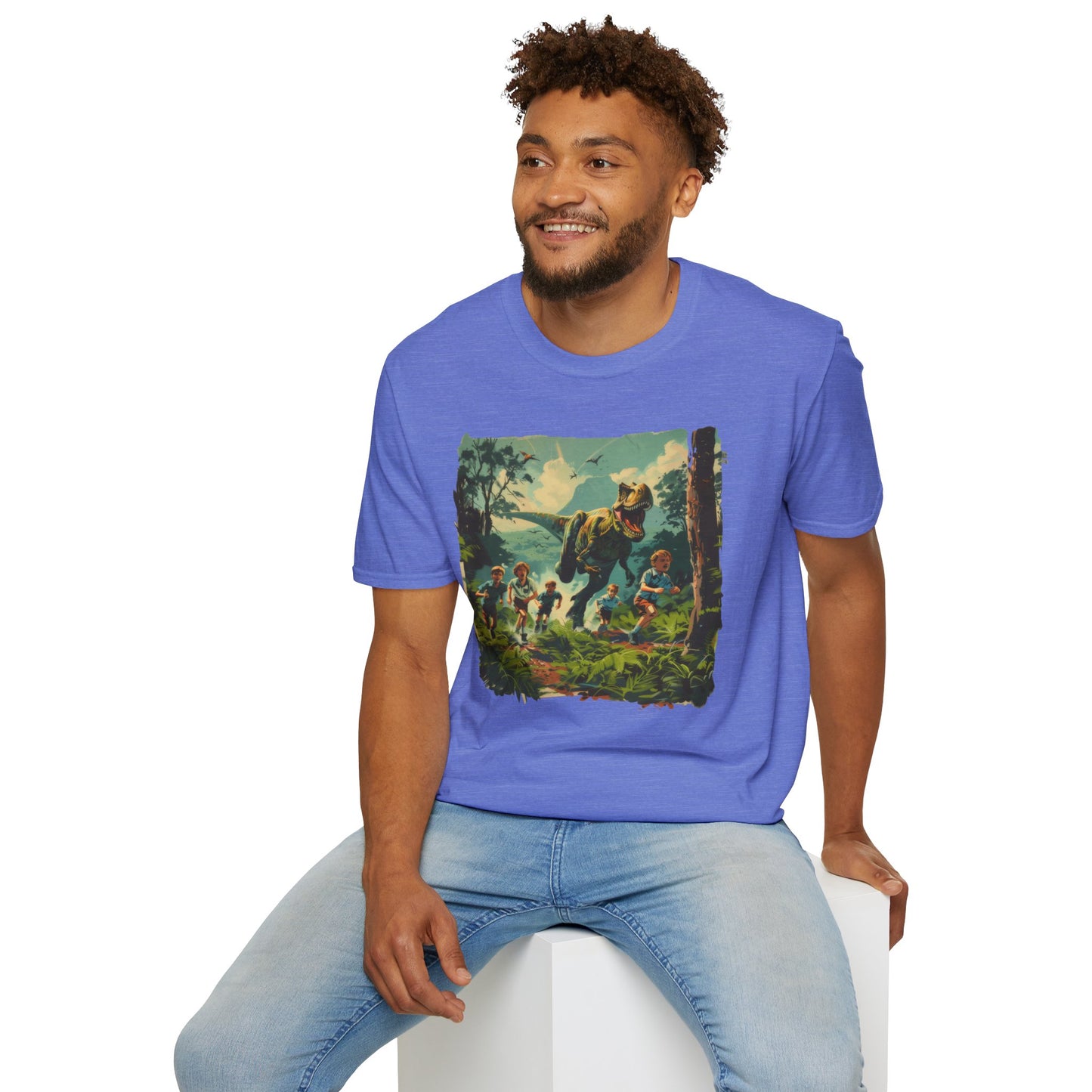 Dinosaur Chase - Unisex Softstyle T-Shirt