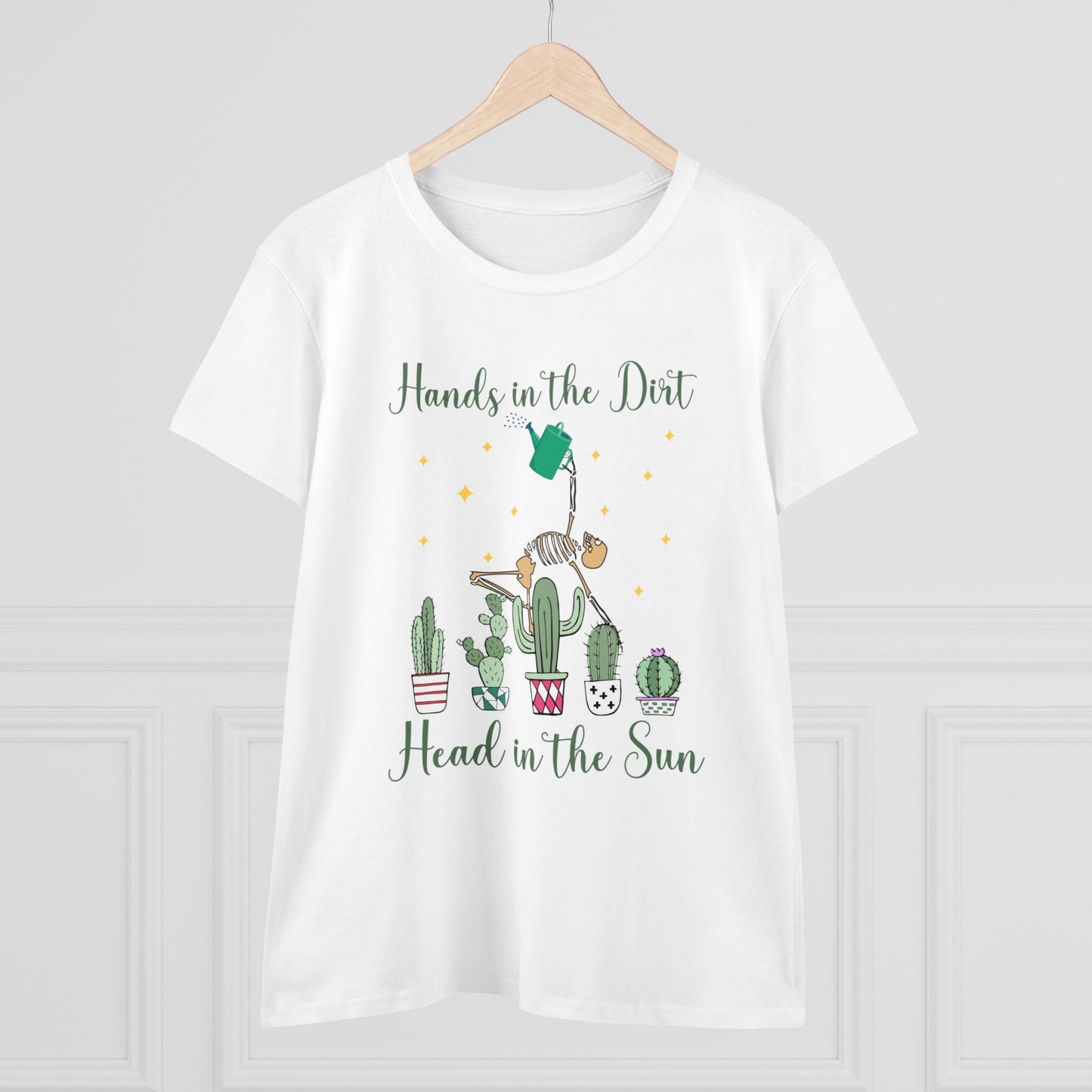 Hands in the Dirty, Head to the Sun - Gardening - Women's Midweight Cotton Tee