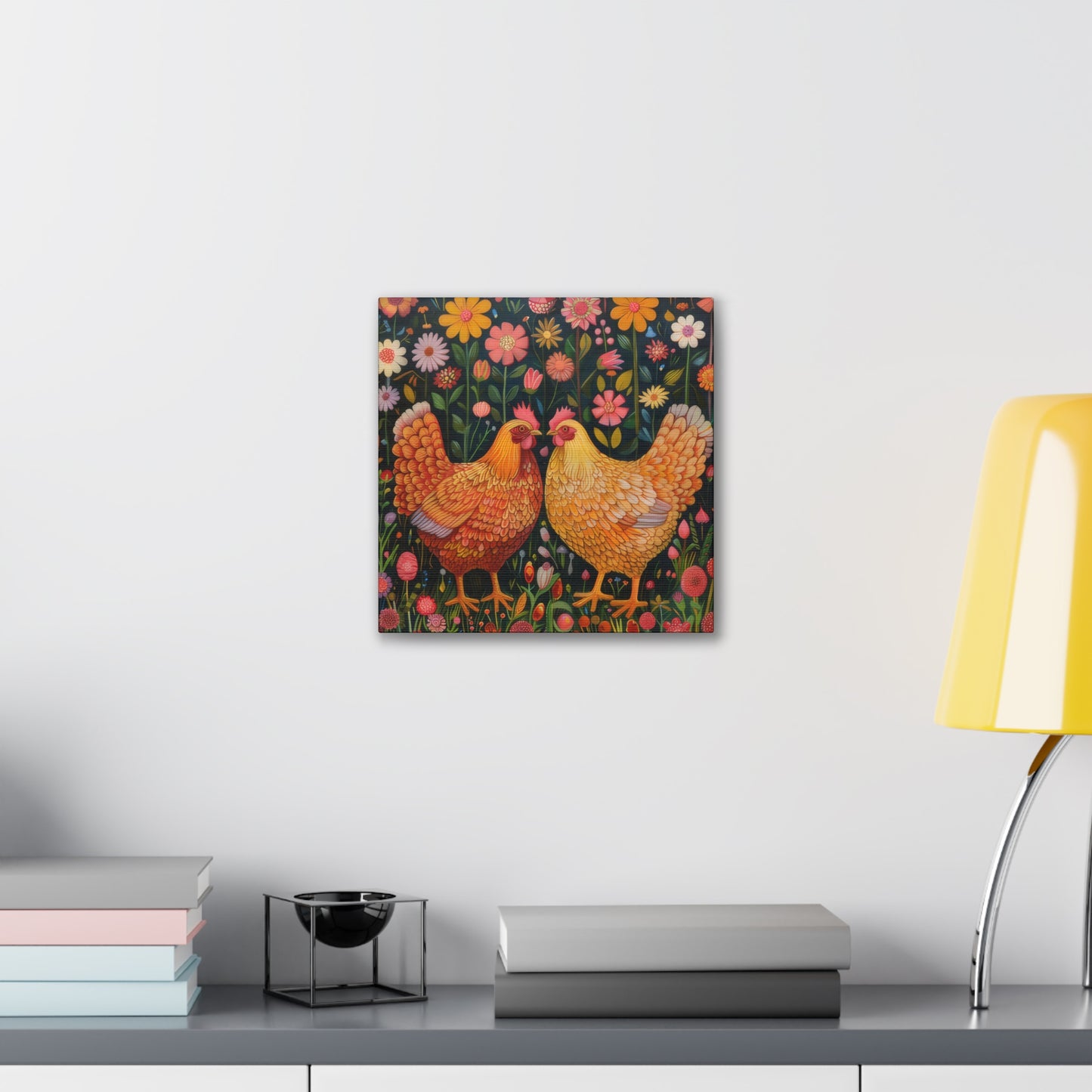 Chickens - Canvas Stretched, 0.75" - Canvas Stretched, 0.75"