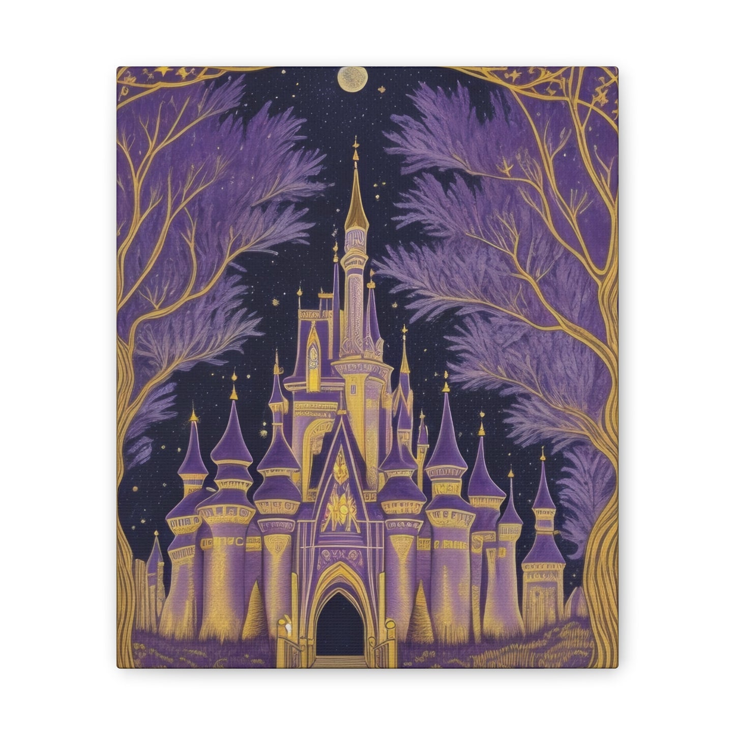 Purple Castle - Canvas Stretched, 0.75"