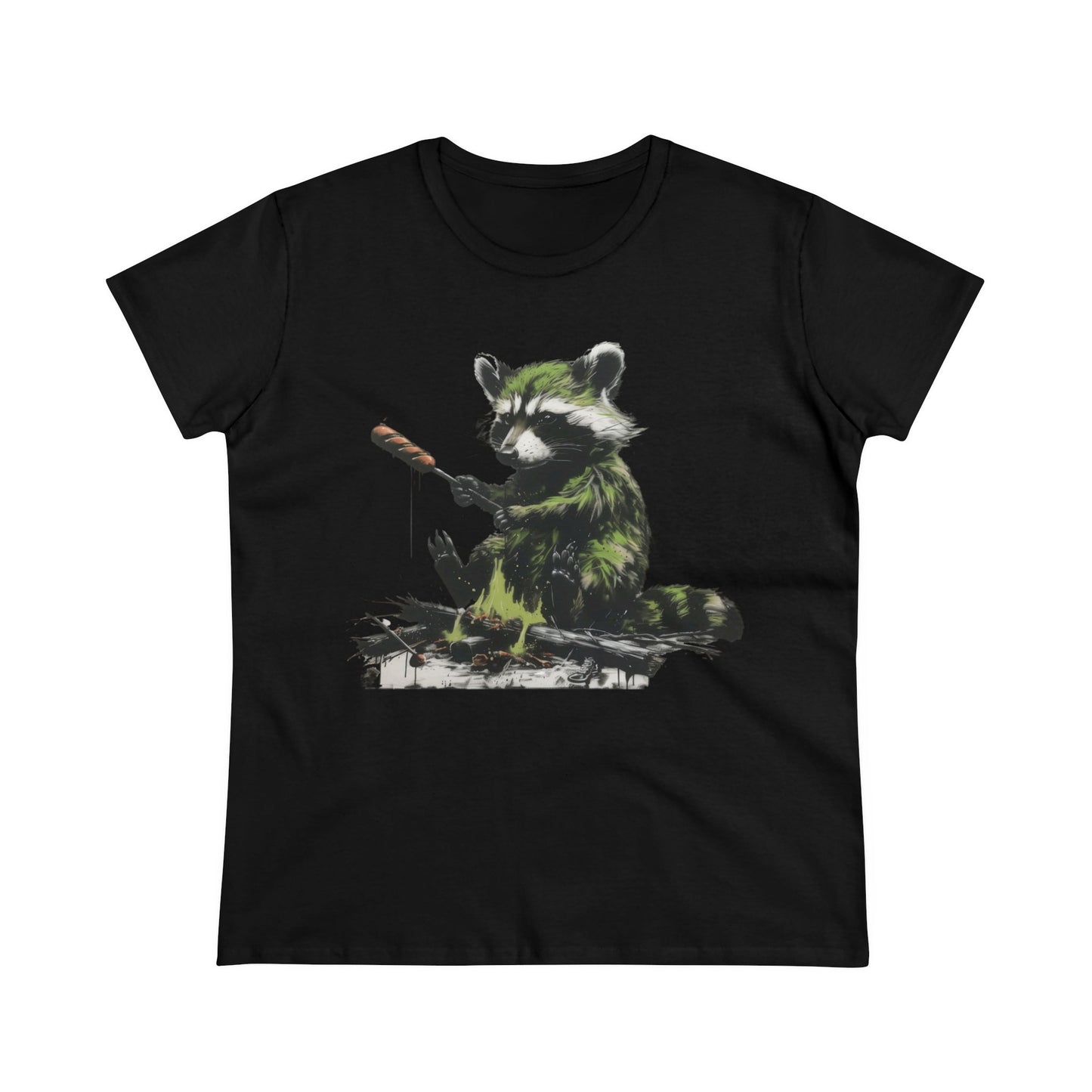 Raccoon Cookout - Women's Midweight Cotton Tee