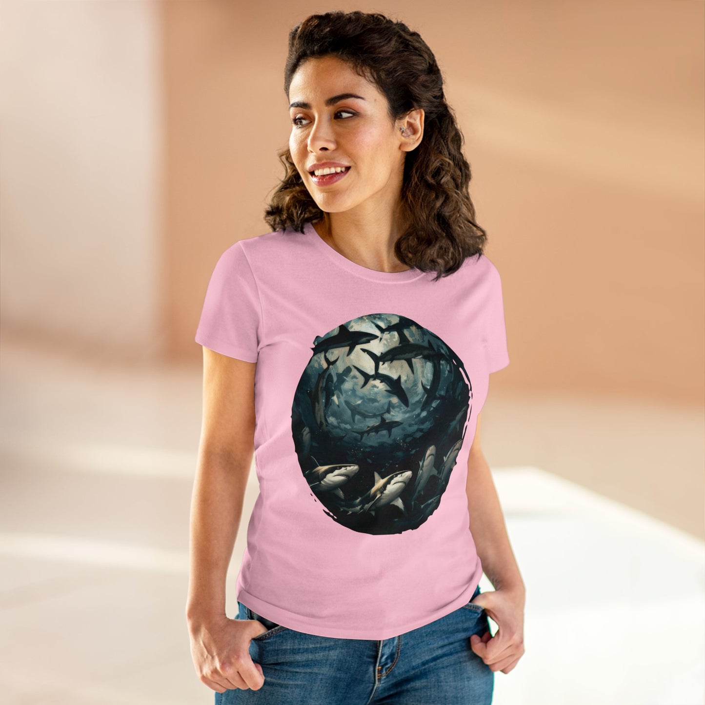 Sharks - Women's Midweight Cotton Tee