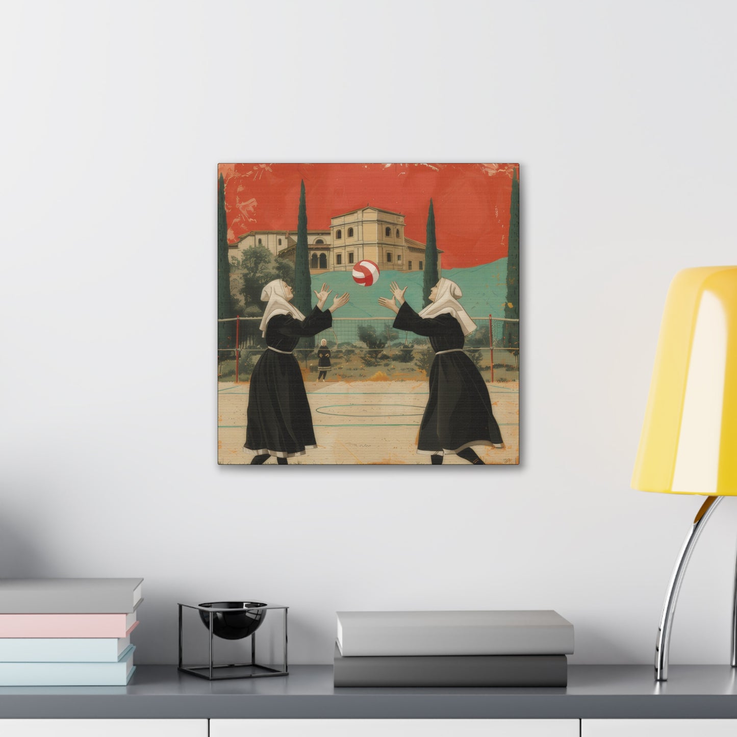 Nuns Volleyball - Canvas Stretched, 0.75"