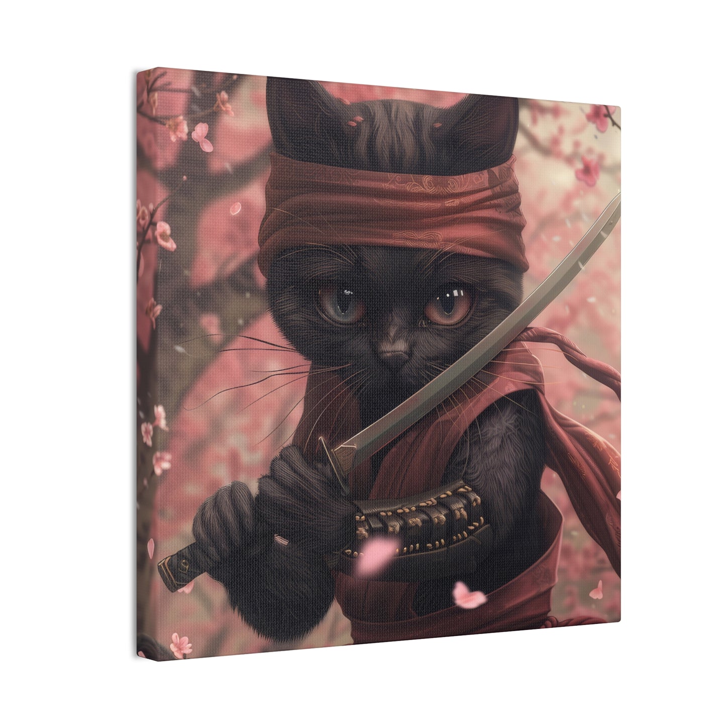 Ninja Kitty - Canvas Stretched, 0.75"