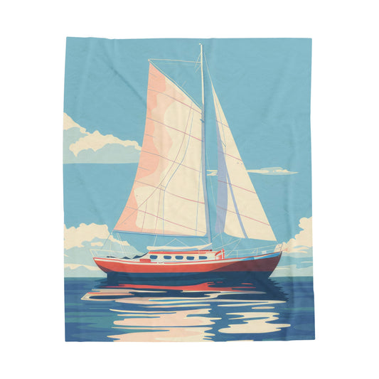 Sailing - Velveteen Plush Blanket