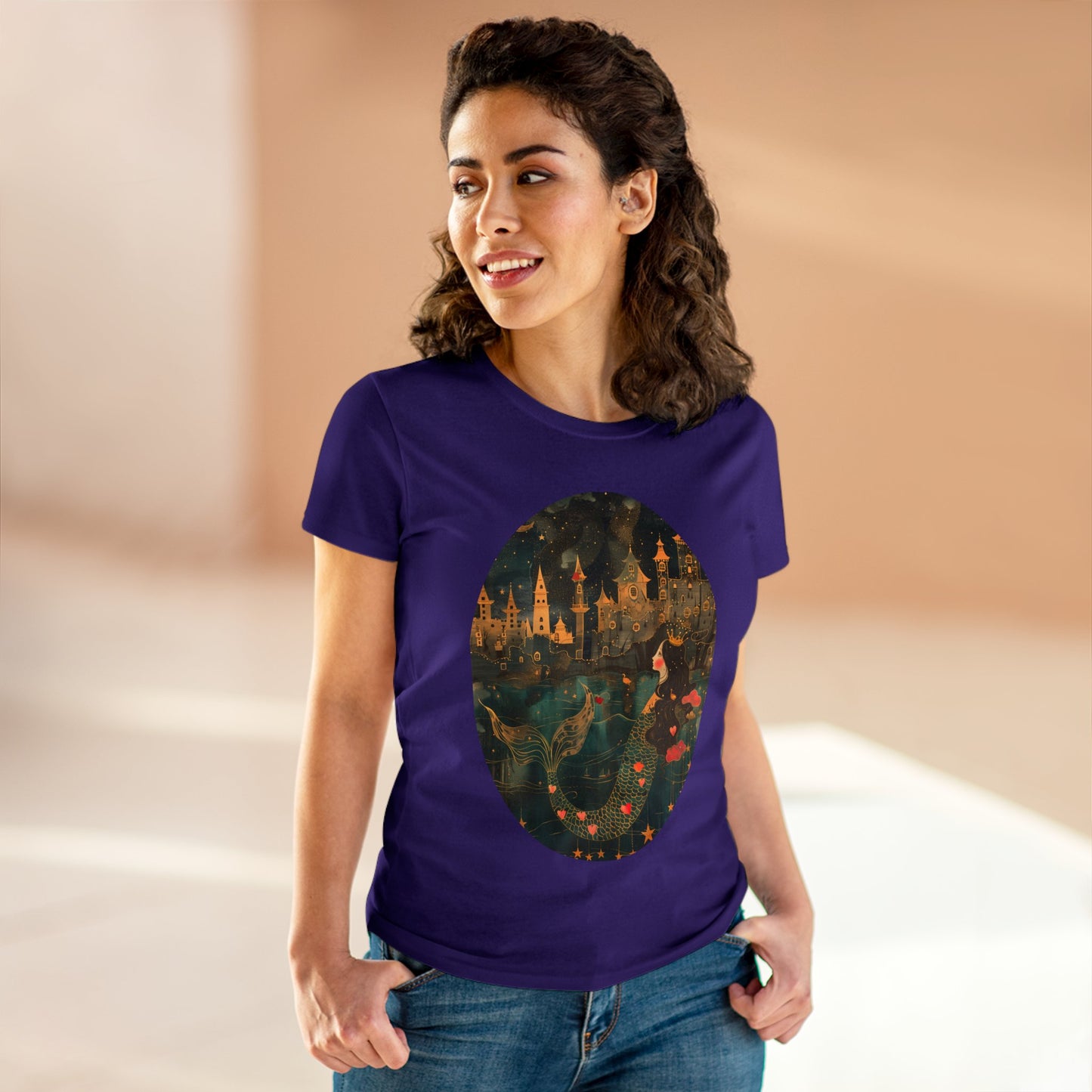 Mermaid - Fantasy - Women's Midweight Cotton Tee