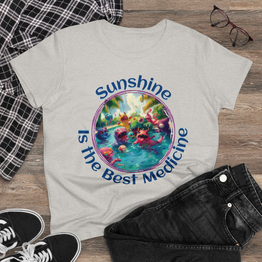 Sunshine is the Best Medicine - Women's Midweight Cotton Tee