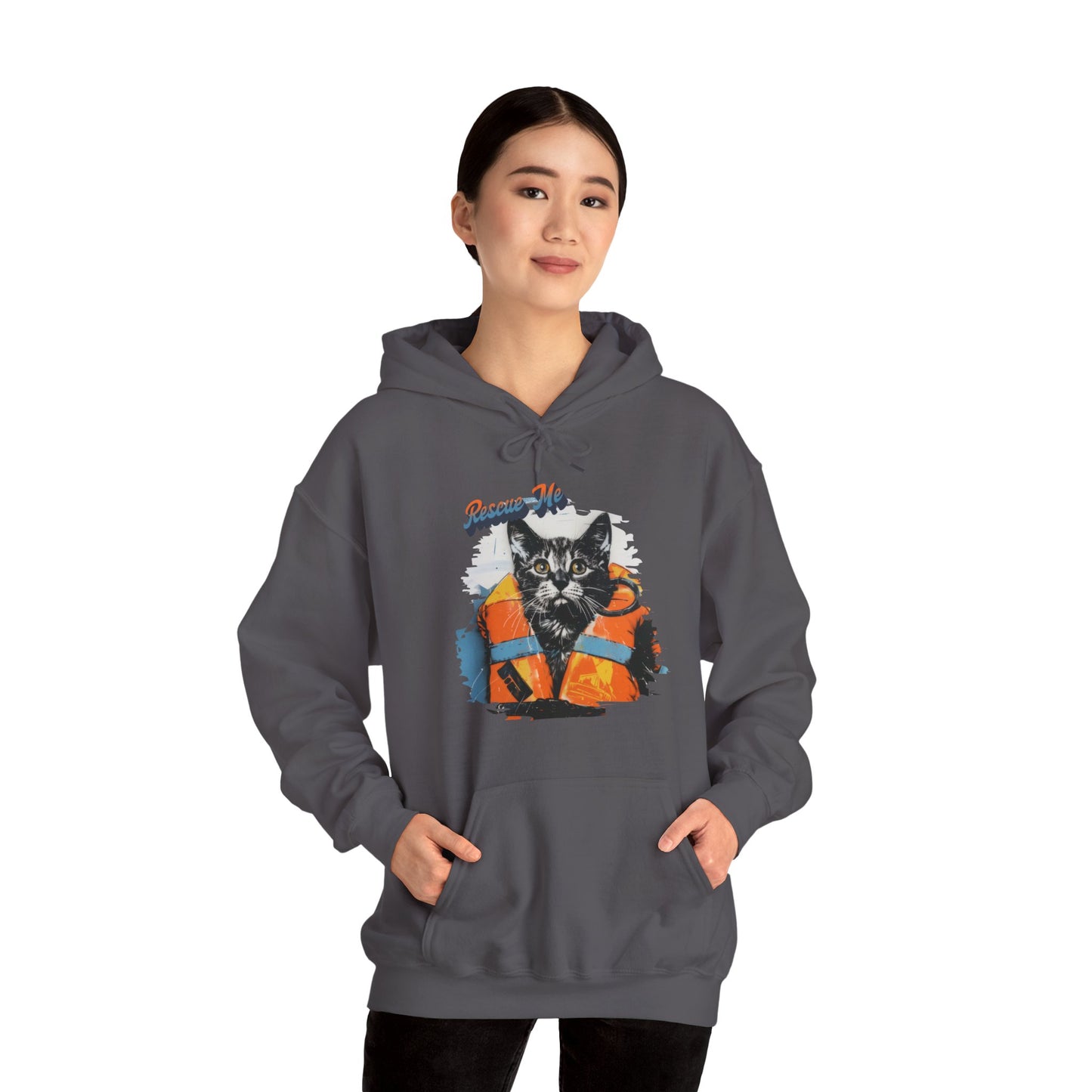 Rescue Cat - Unisex Heavy Blend™ Hooded Sweatshirt