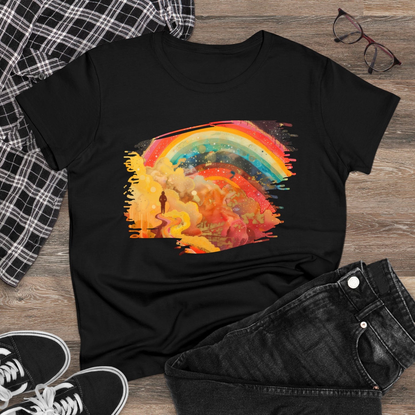 Chasing Rainbows - Women's Midweight Cotton Tee