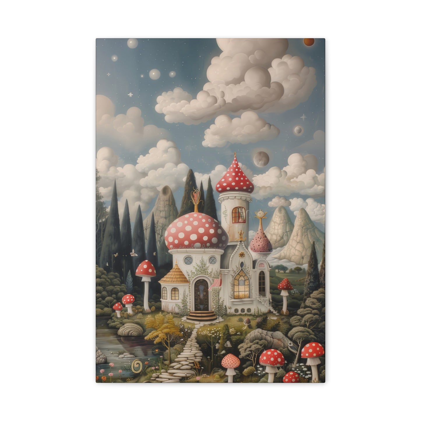 Mushroom Castle - Canvas Stretched, 0.75"