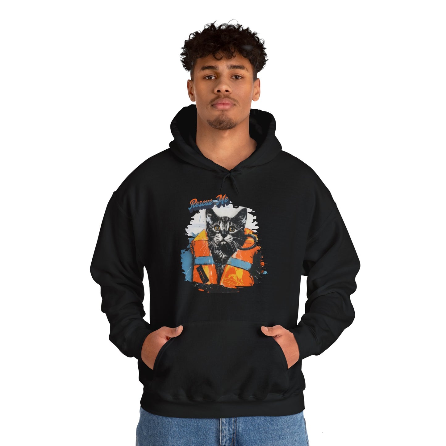 Rescue Cat - Unisex Heavy Blend™ Hooded Sweatshirt