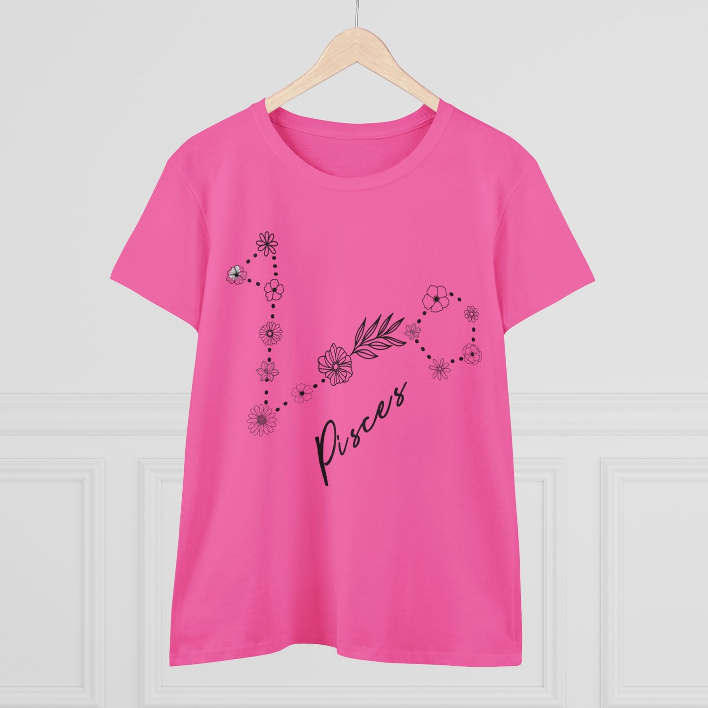 Flower Constellation - Pisces - Astrology - Women's Midweight Cotton Tee