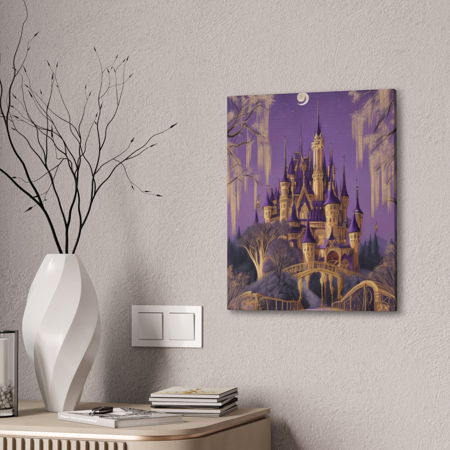 Purple Castle - Canvas Stretched, 0.75"