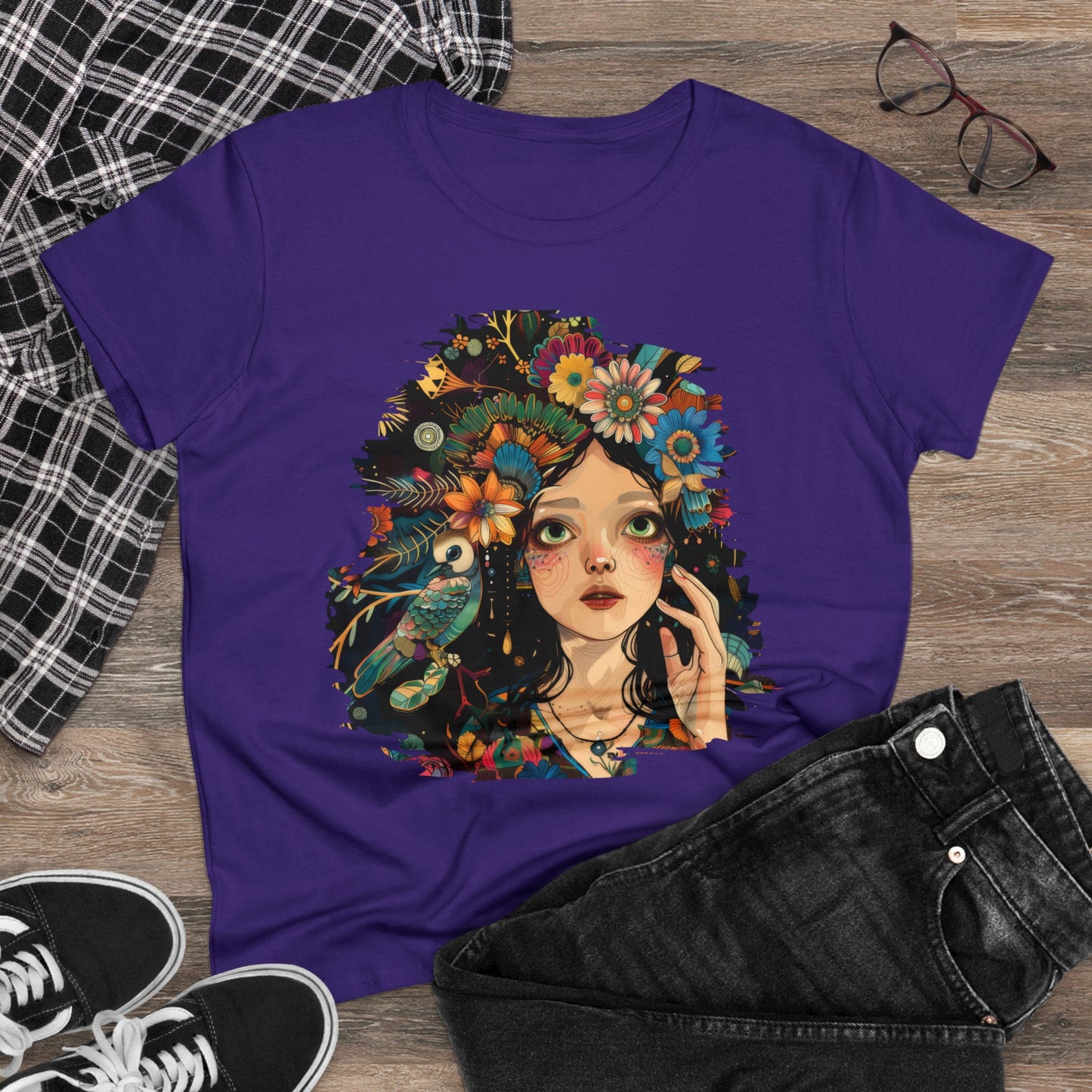 Flower Girl - Women's Midweight Cotton Tee