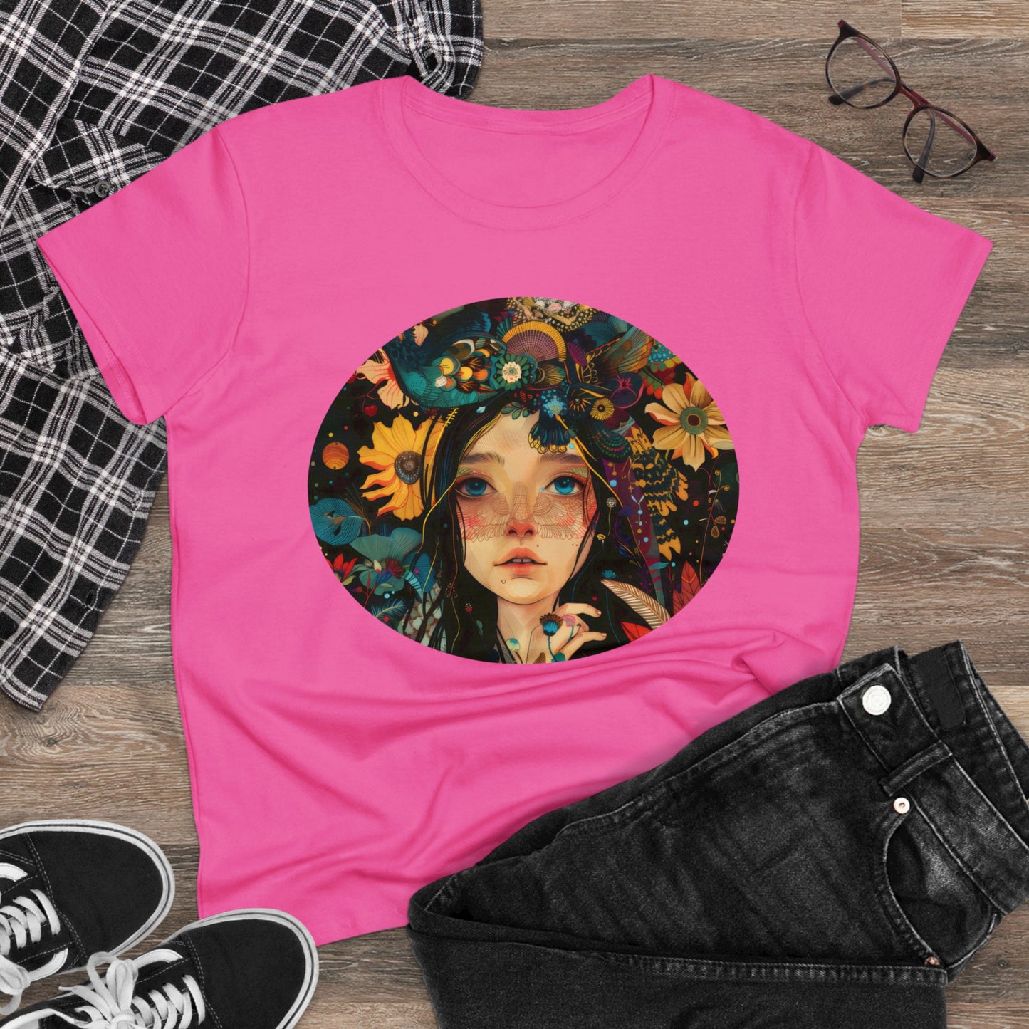 Flower Girl - Women's Midweight Cotton Tee