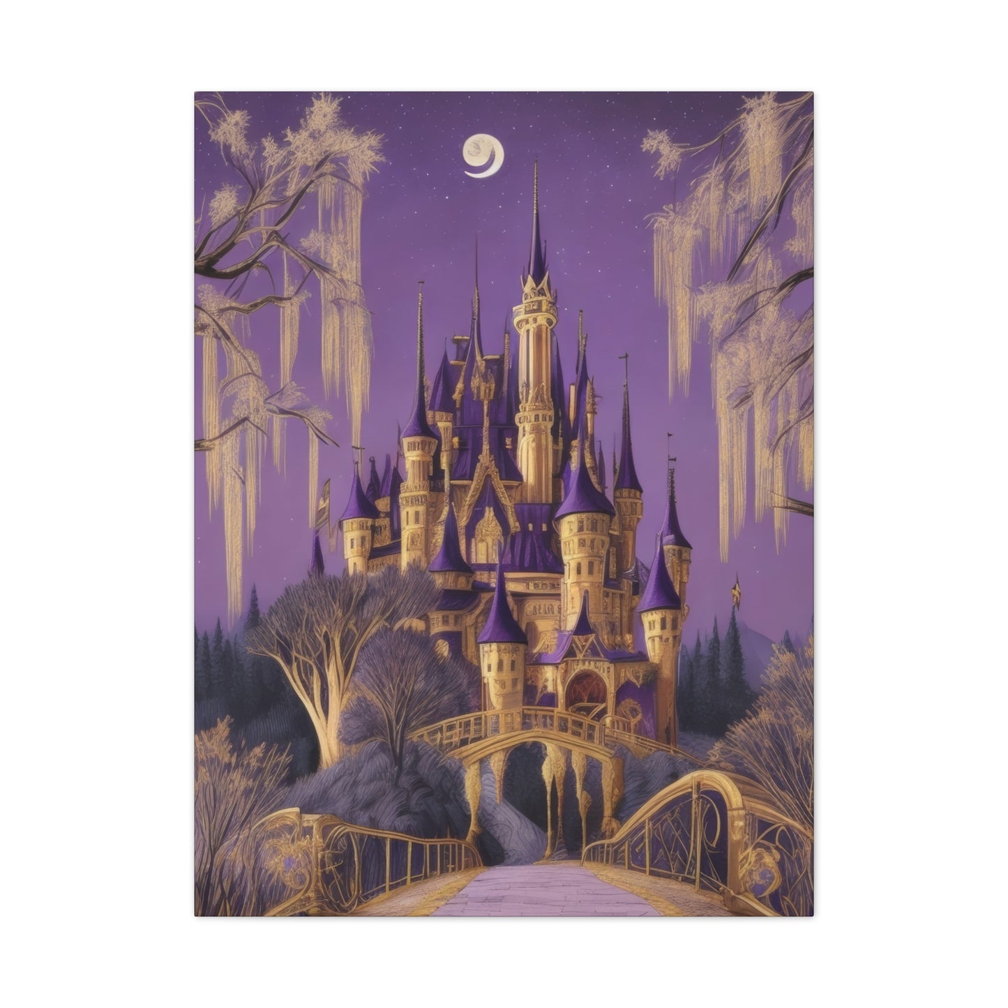 Purple Castle - Canvas Stretched, 0.75"