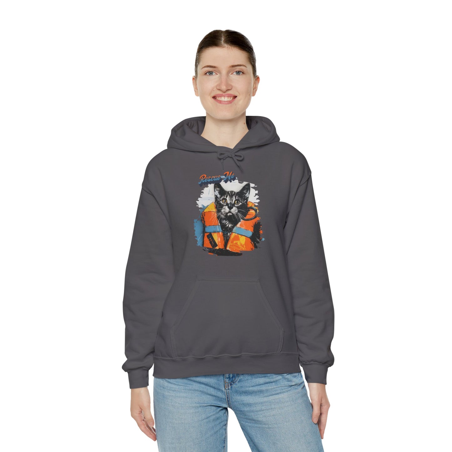 Rescue Cat - Unisex Heavy Blend™ Hooded Sweatshirt