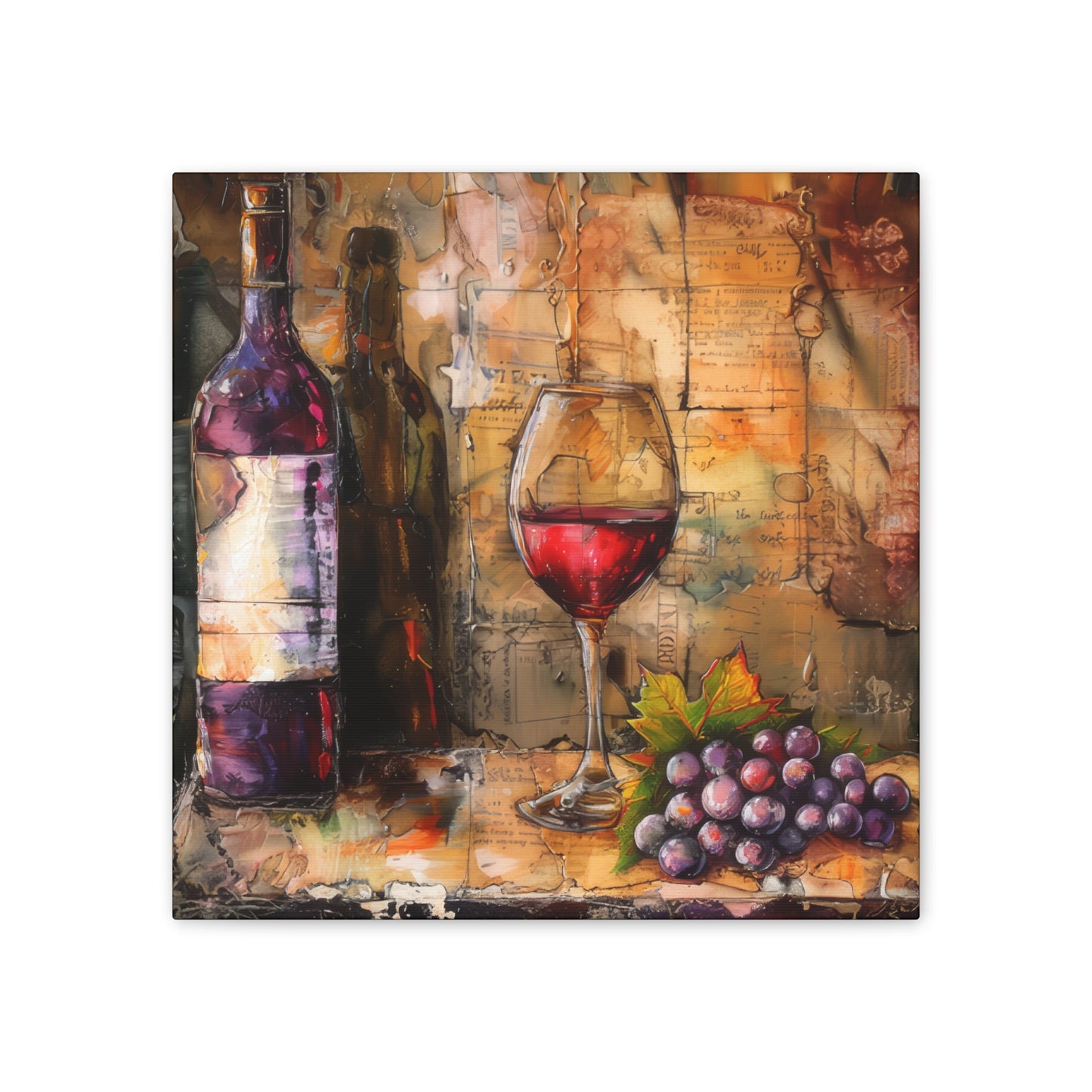 Wine - Canvas Stretched, 0.75"