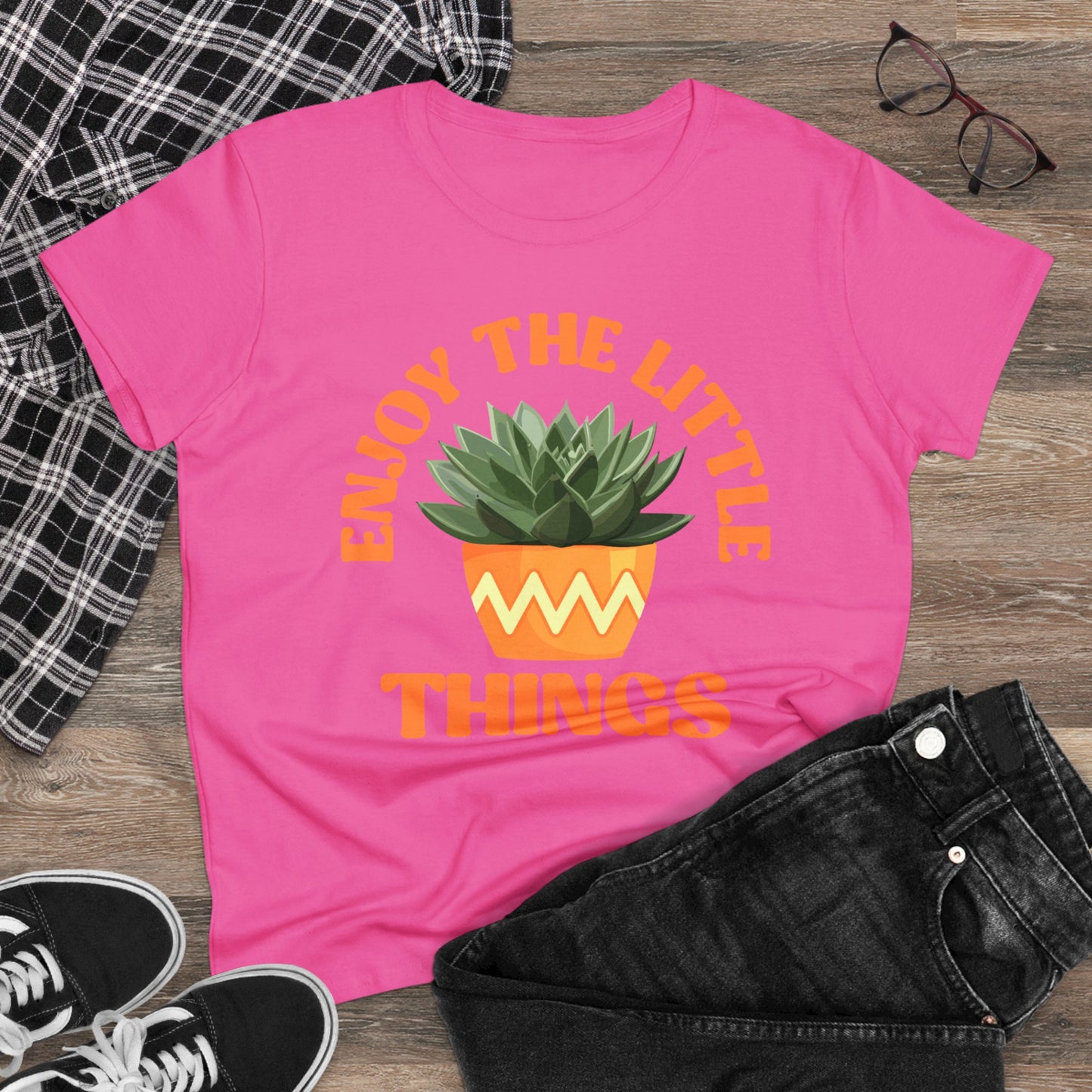 Enjoy the Little Things - Gardening - Women's Midweight Cotton Tee