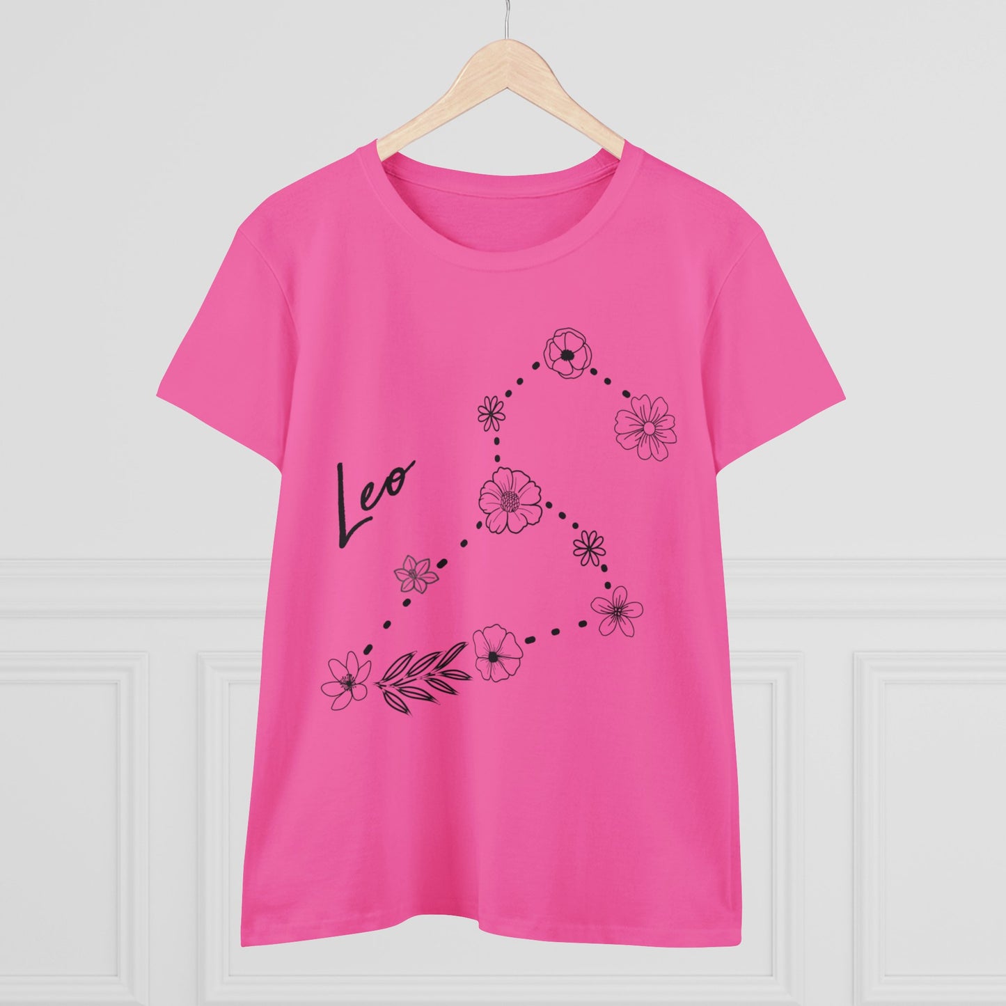 Flower Constellation - Leo - Astrology - Women's Midweight Cotton Tee