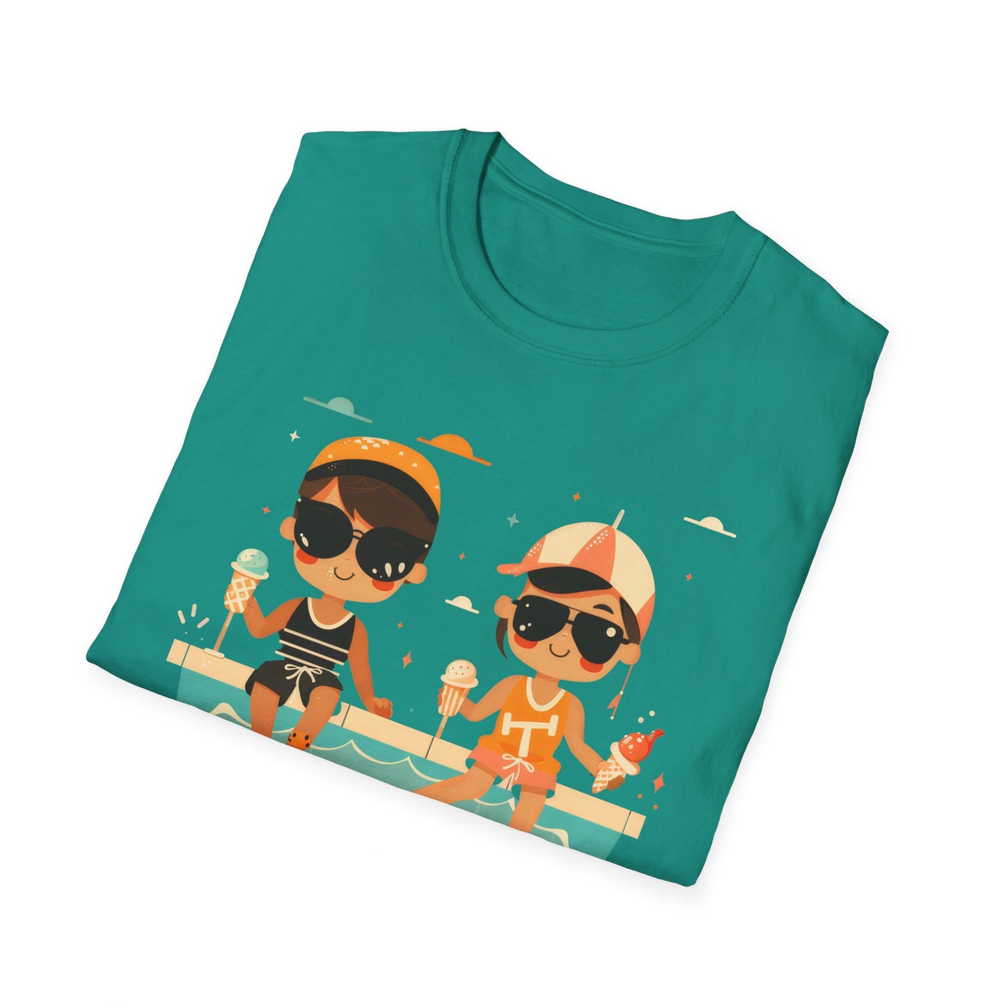 Poolside Ice Cream - Unisex Softstyle T-Shirt