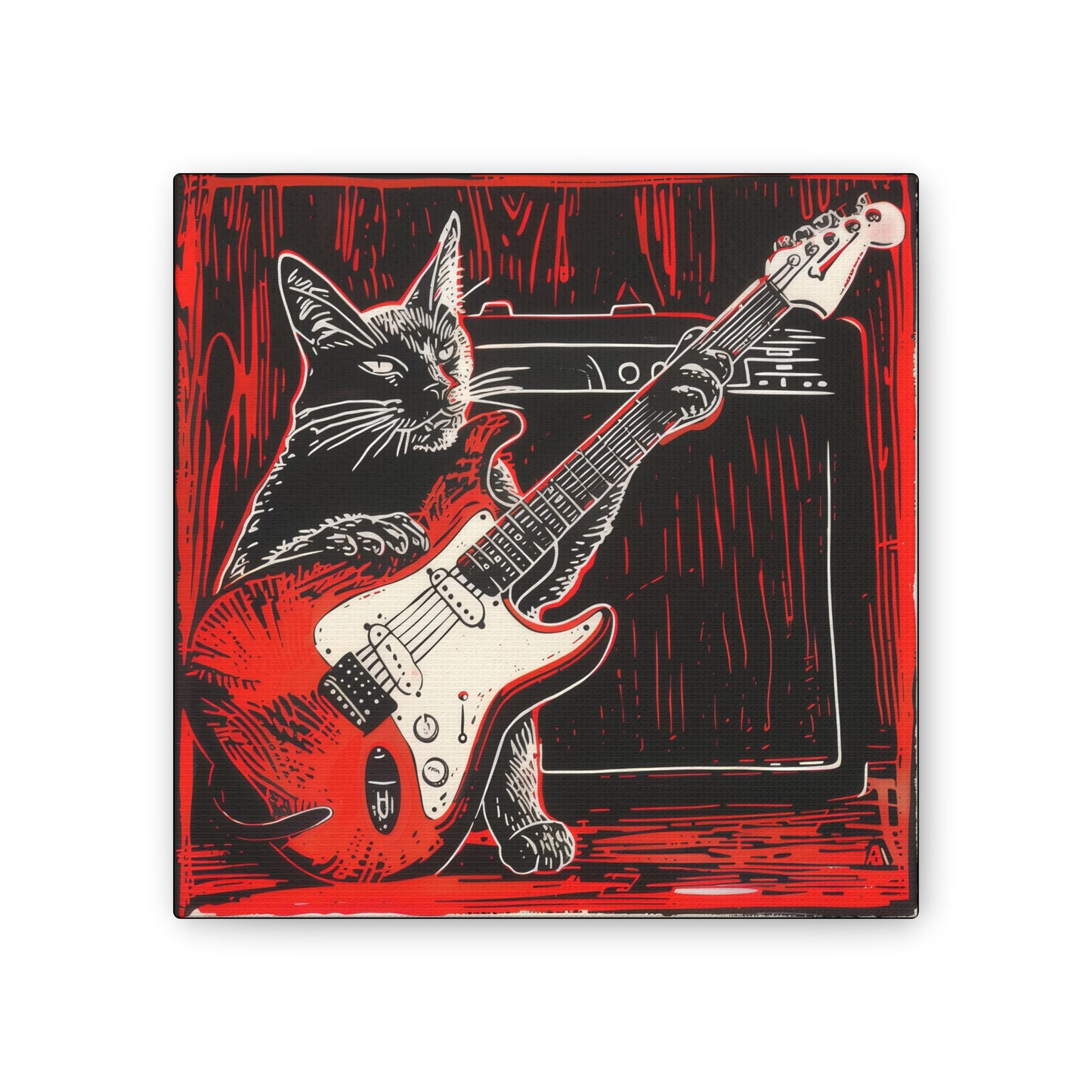 Blues Cat - Canvas Stretched, 0.75"