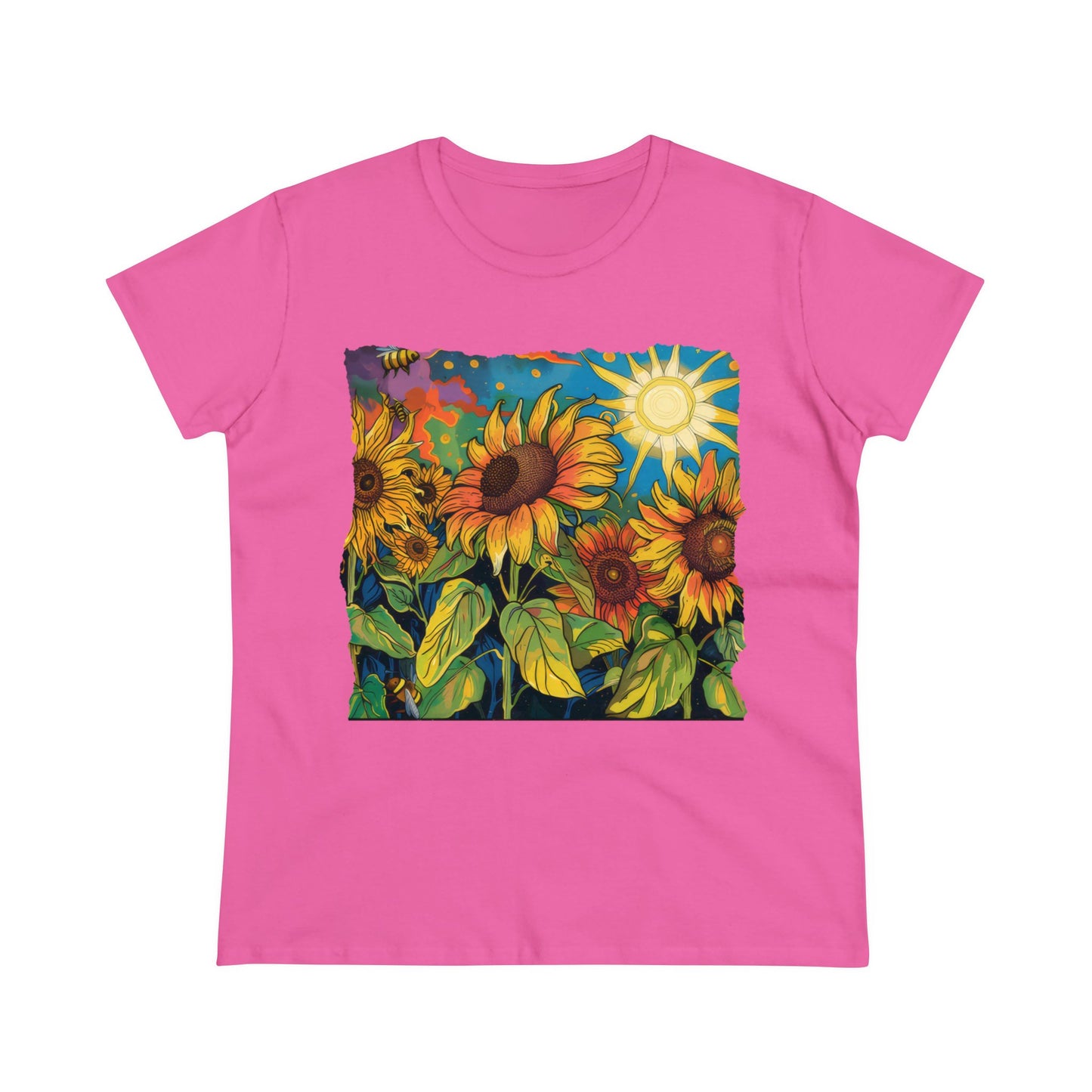 Sunflowers - Women's Midweight Cotton Tee