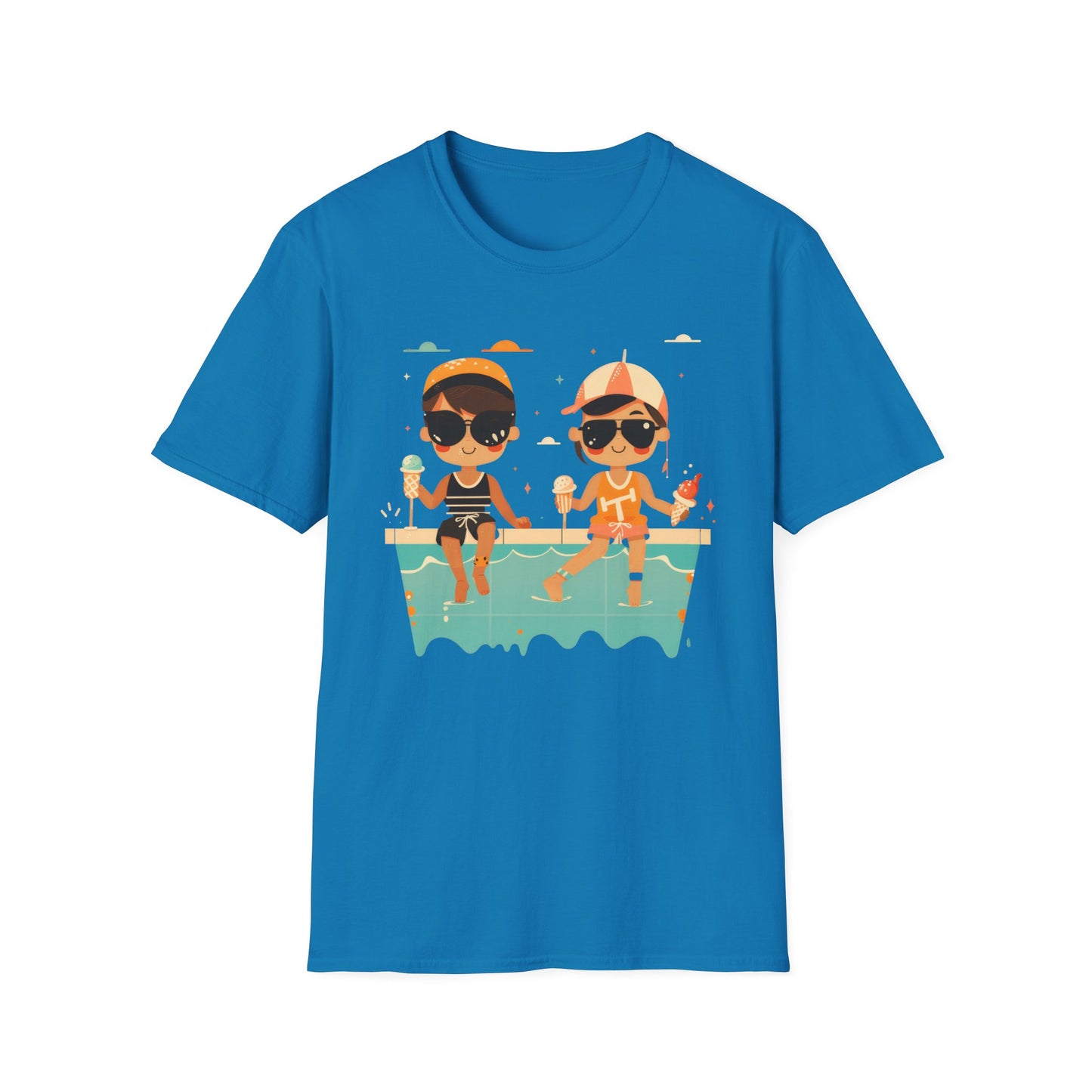 Poolside Ice Cream - Unisex Softstyle T-Shirt