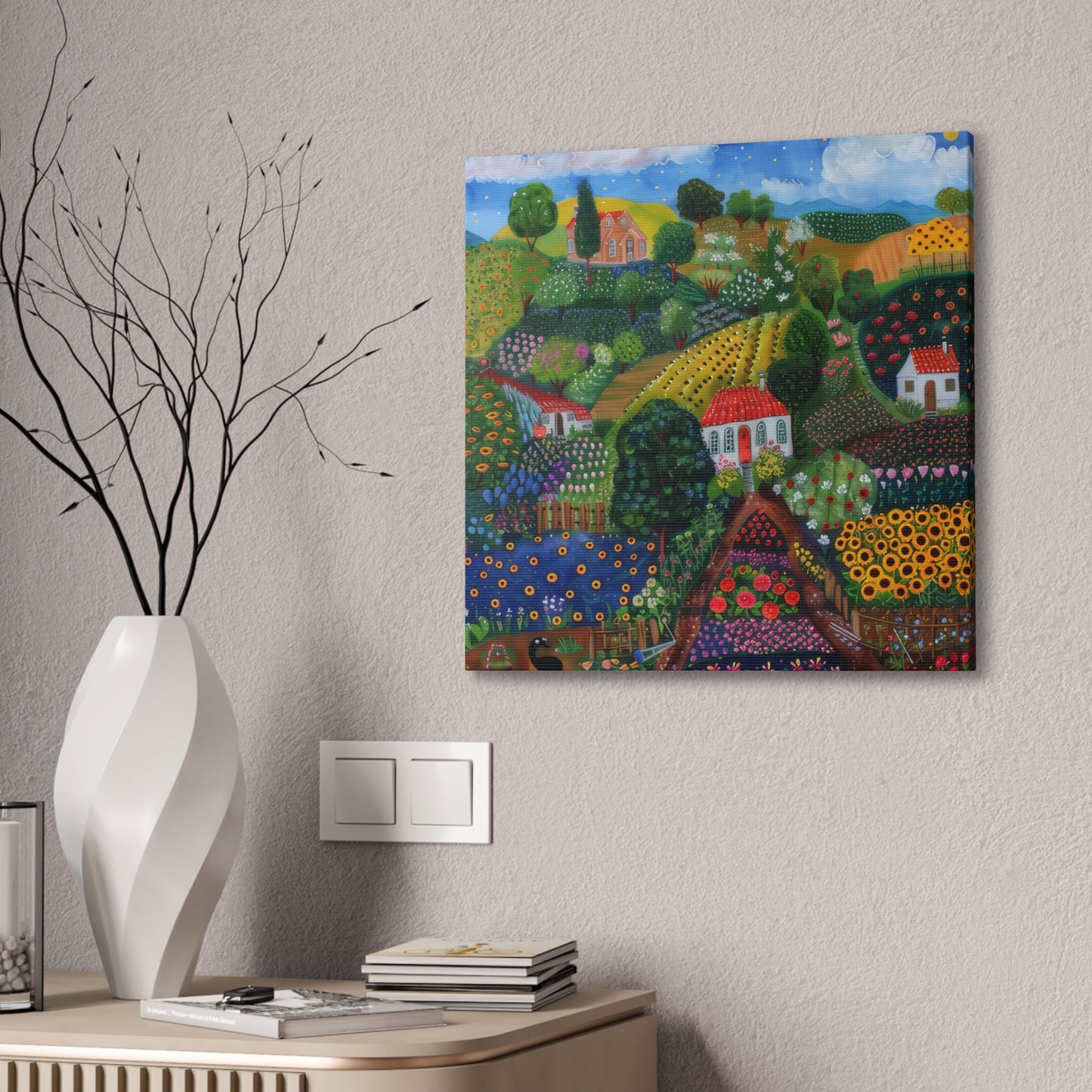 Cottage Gardens - Canvas Stretched, 0.75"