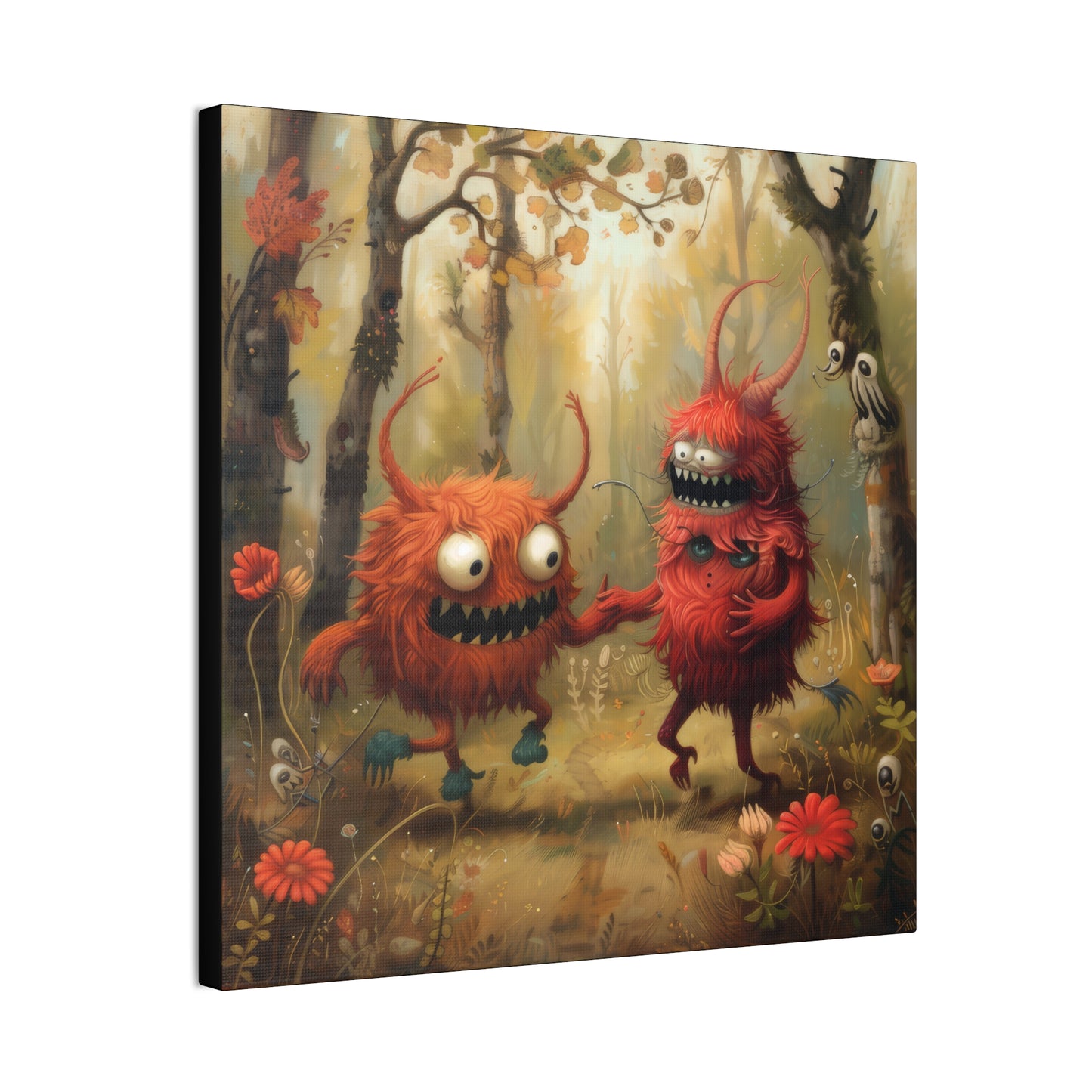 Happy Monsters - Canvas Stretched, 0.75"