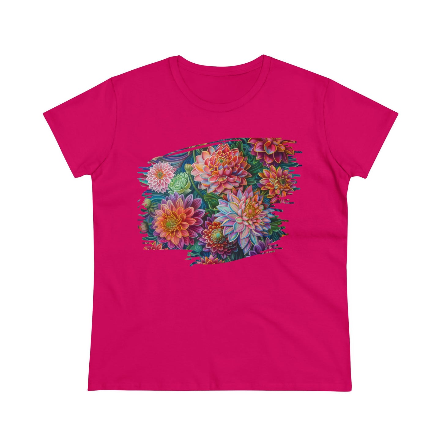 Pastel Flowers - Women's Midweight Cotton Tee