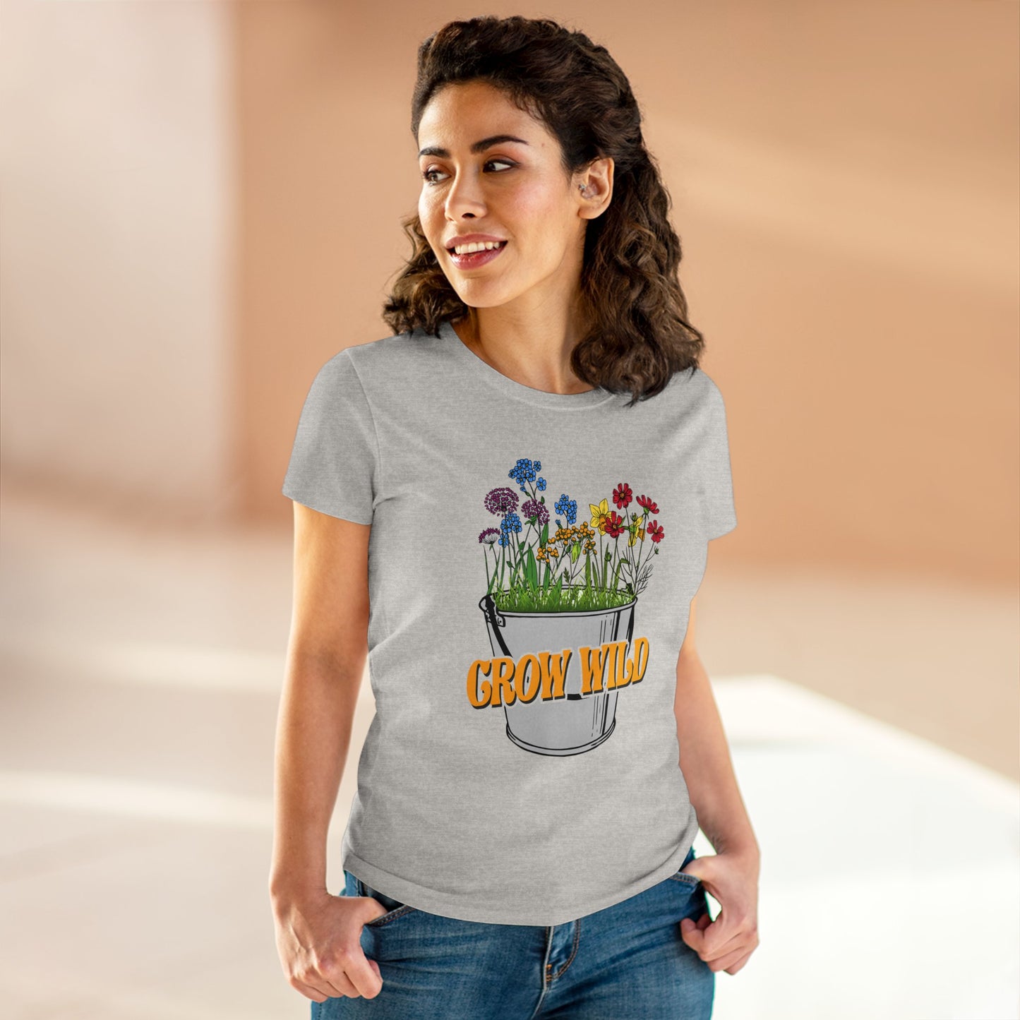 Grow Wild - Gardening - Women's Midweight Cotton Tee