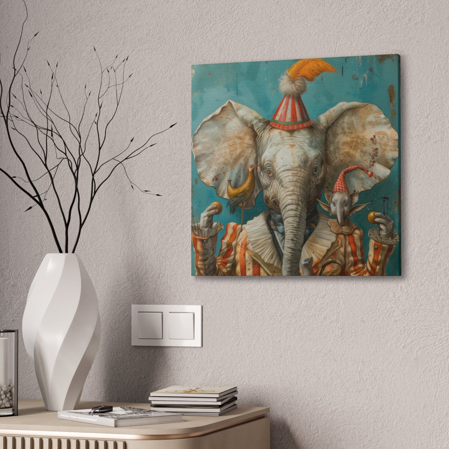 Elephant - Canvas Stretched, 0.75"