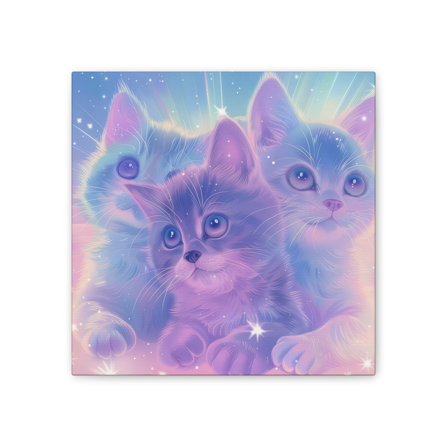 Sparkly Kitties - Canvas Stretched, 0.75"