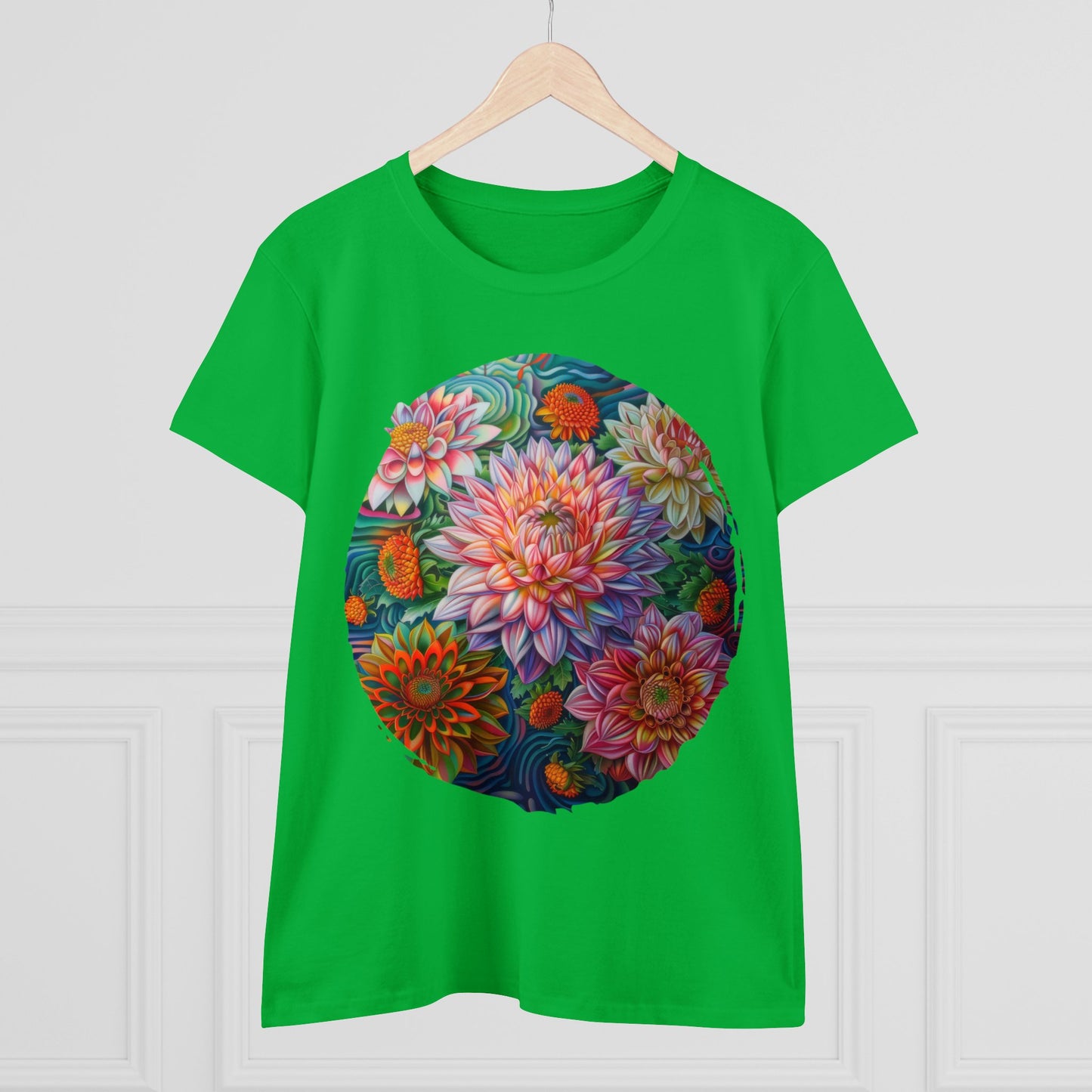 Pastel Flowers - Women's Midweight Cotton Tee