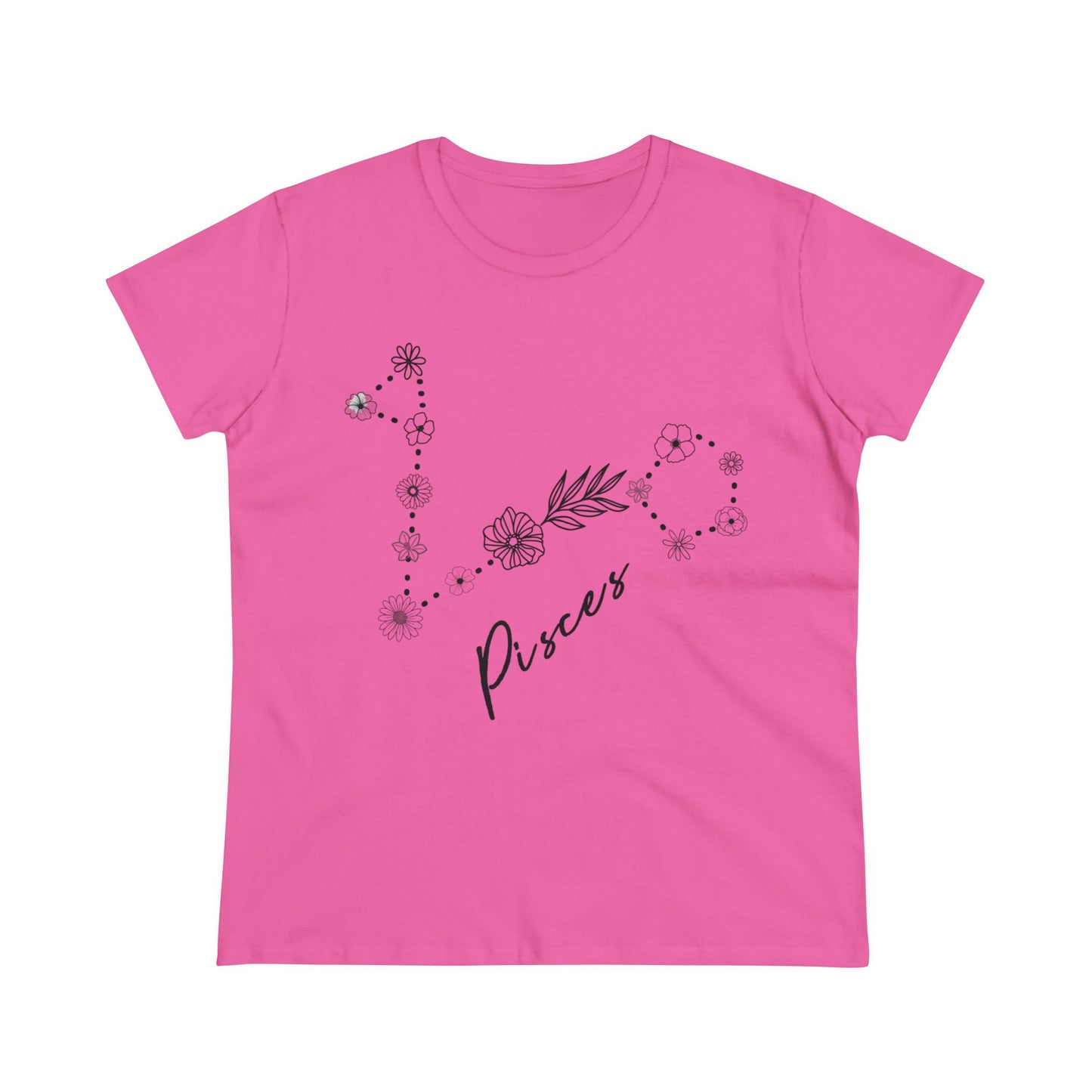 Flower Constellation - Pisces - Astrology - Women's Midweight Cotton Tee