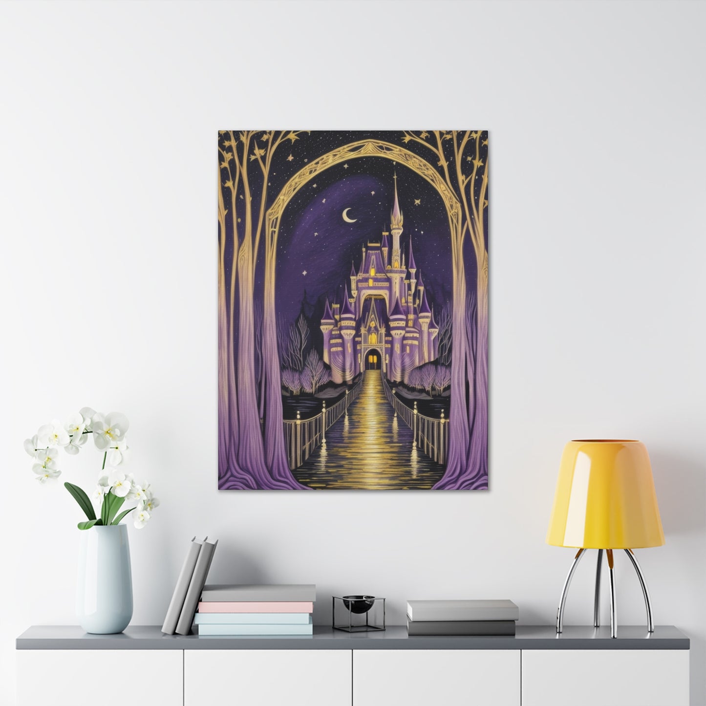 Purple Castle - Canvas Stretched, 0.75"