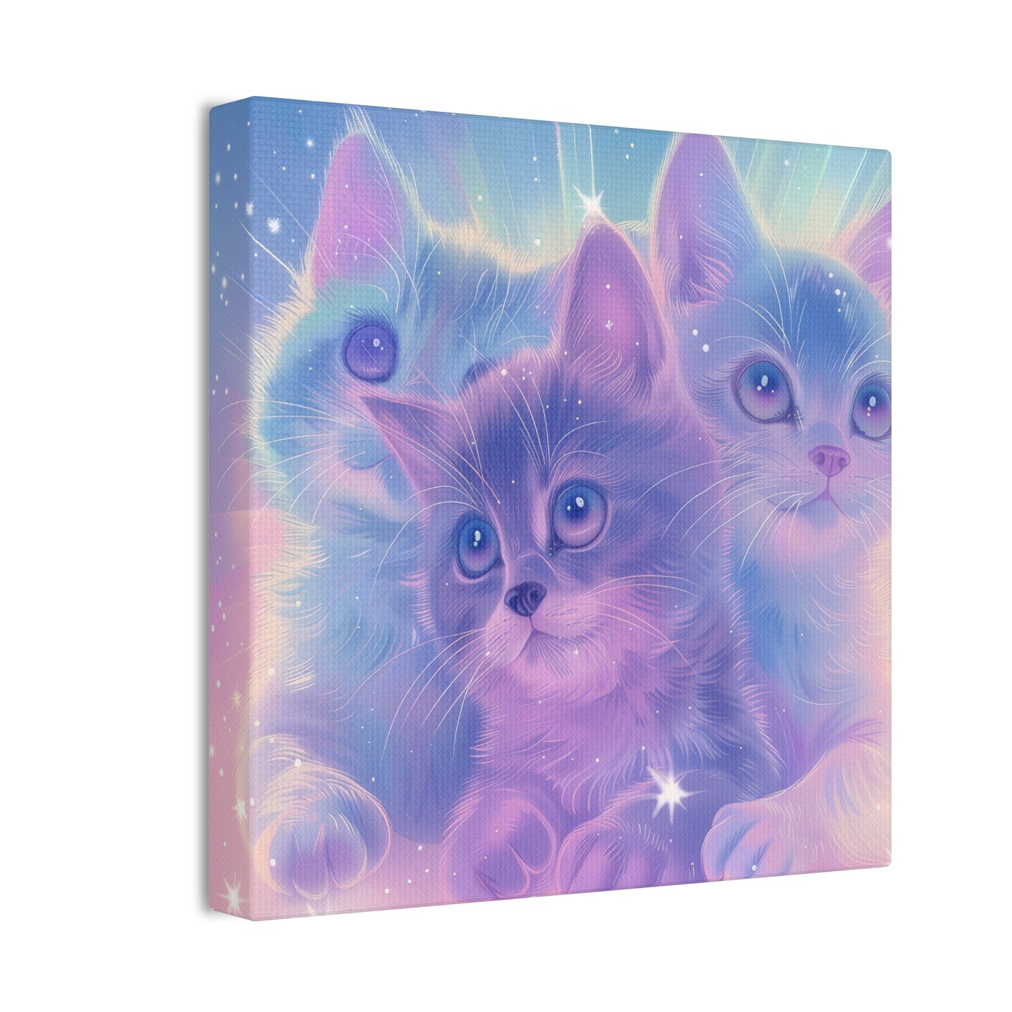 Sparkly Kitties - Canvas Stretched, 0.75"