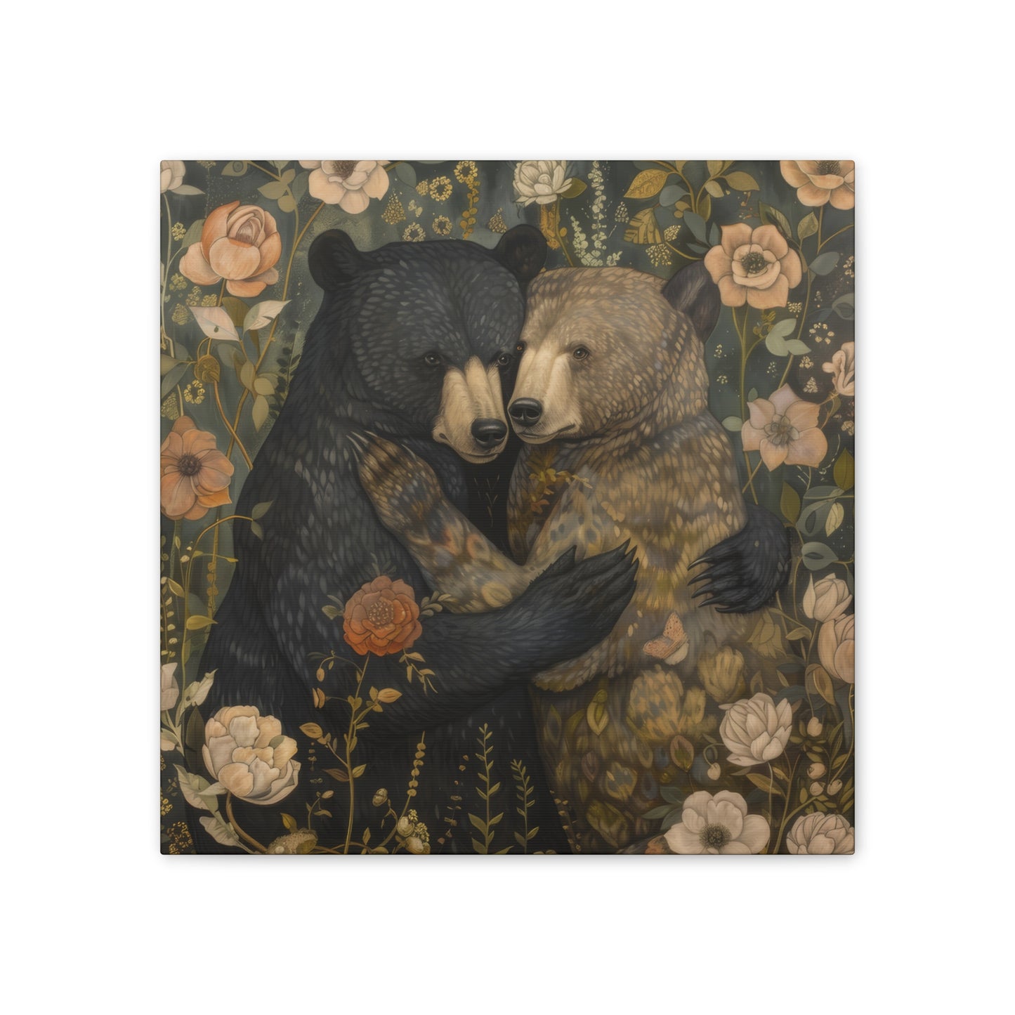 Hugging Bears - Canvas Stretched, 0.75" - Canvas Stretched, 0.75"