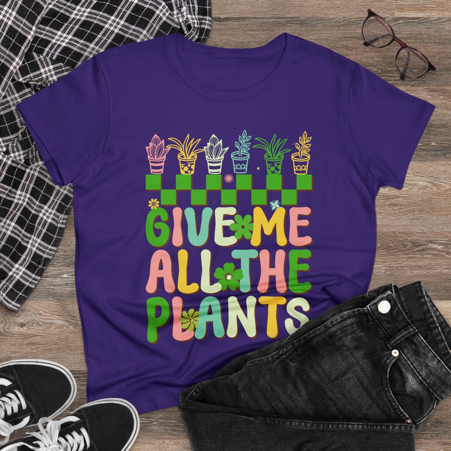 Give Me All the Plants - Gardening - Women's Midweight Cotton Tee